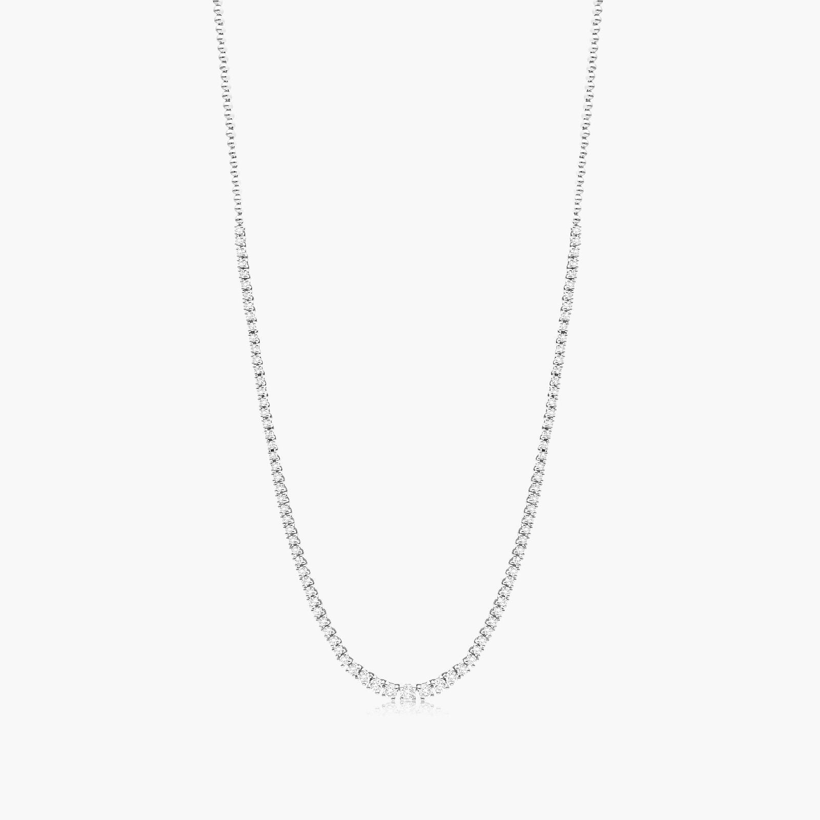 14K Yellow Gold Riviera Diamond Necklace