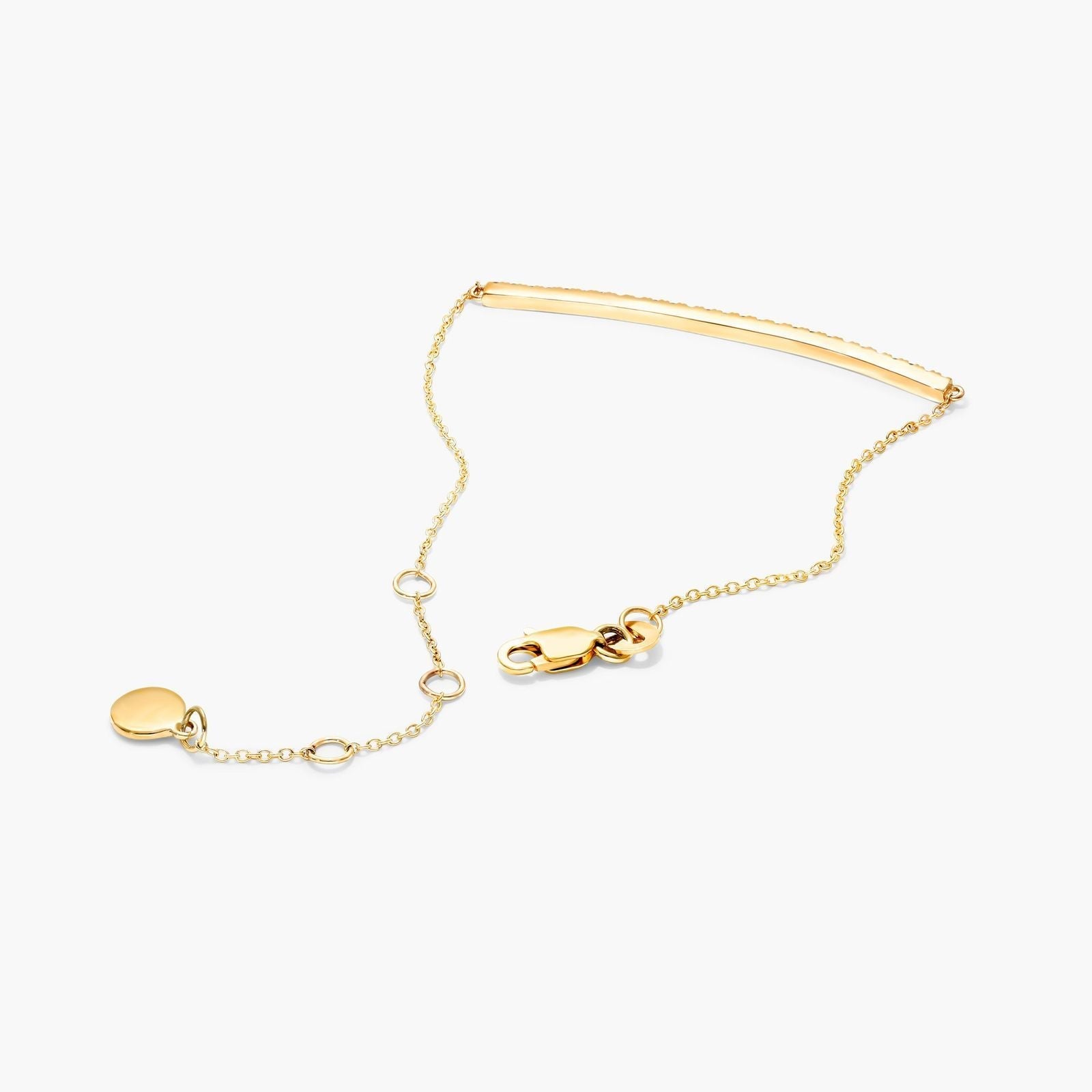 Round Lab Grown Diamond Elegant Bar Bracelet, EF Color, VS Clarity, IGI Certified