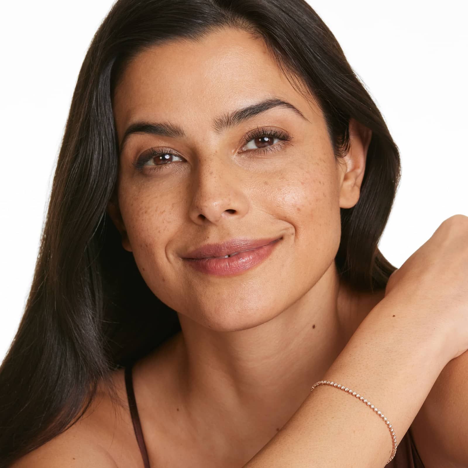 Round Lab Grown Diamond Petite Diamond Tennis Bracelet, EF Color, VS Clarity