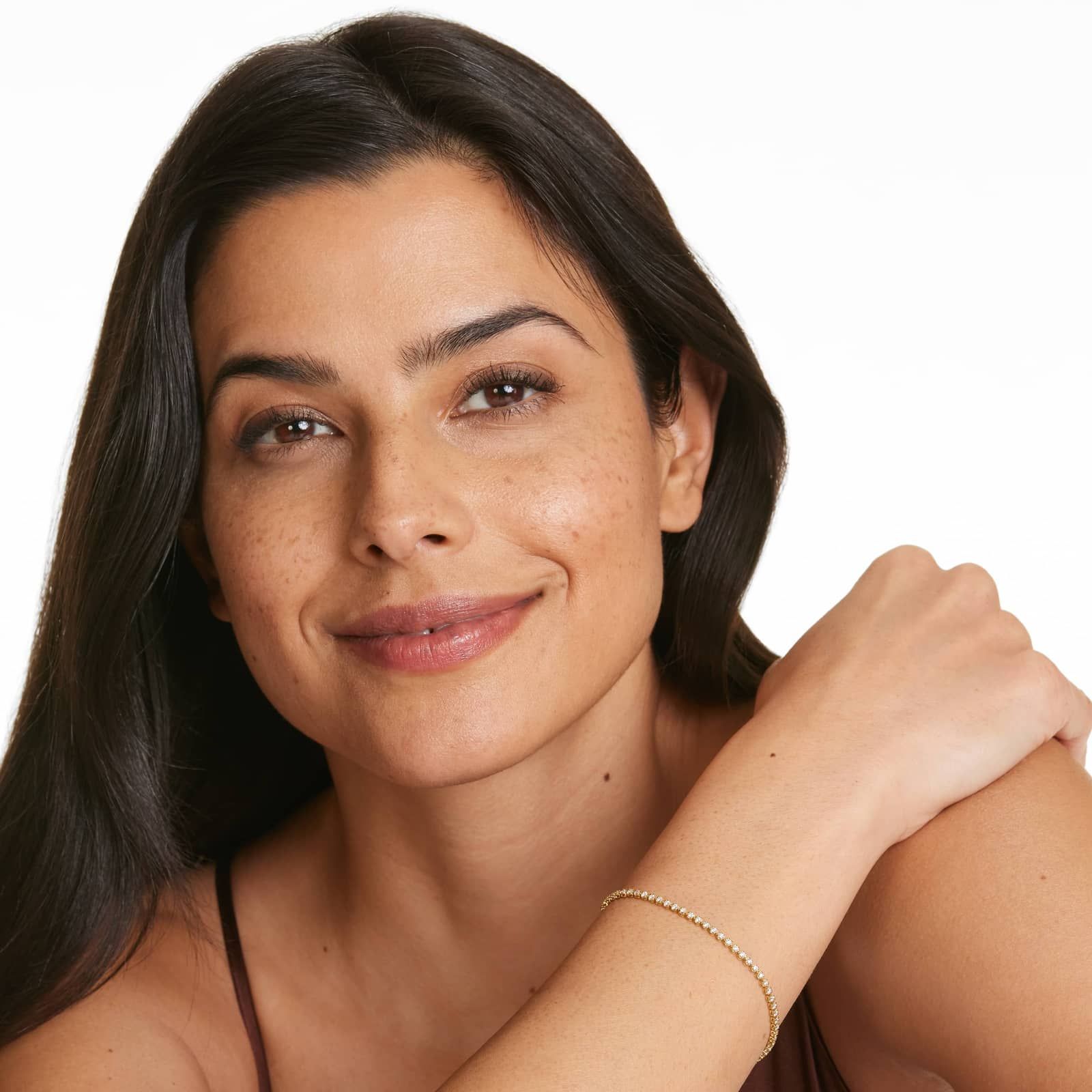 Round Lab Grown Diamond Petite Diamond Tennis Bracelet, EF Color, VS Clarity