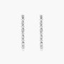 White :: 0.75 carat lab grown diamond drop earrings elegant dangling design white gold fine jewelry for women