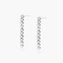 White :: elegant 0.75 carat lab grown diamond earrings vertical drop style white gold graceful fine jewelry