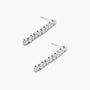 White :: refined lab grown diamond dangling earrings 0.75 carat white gold lightweight luxury jewelry
