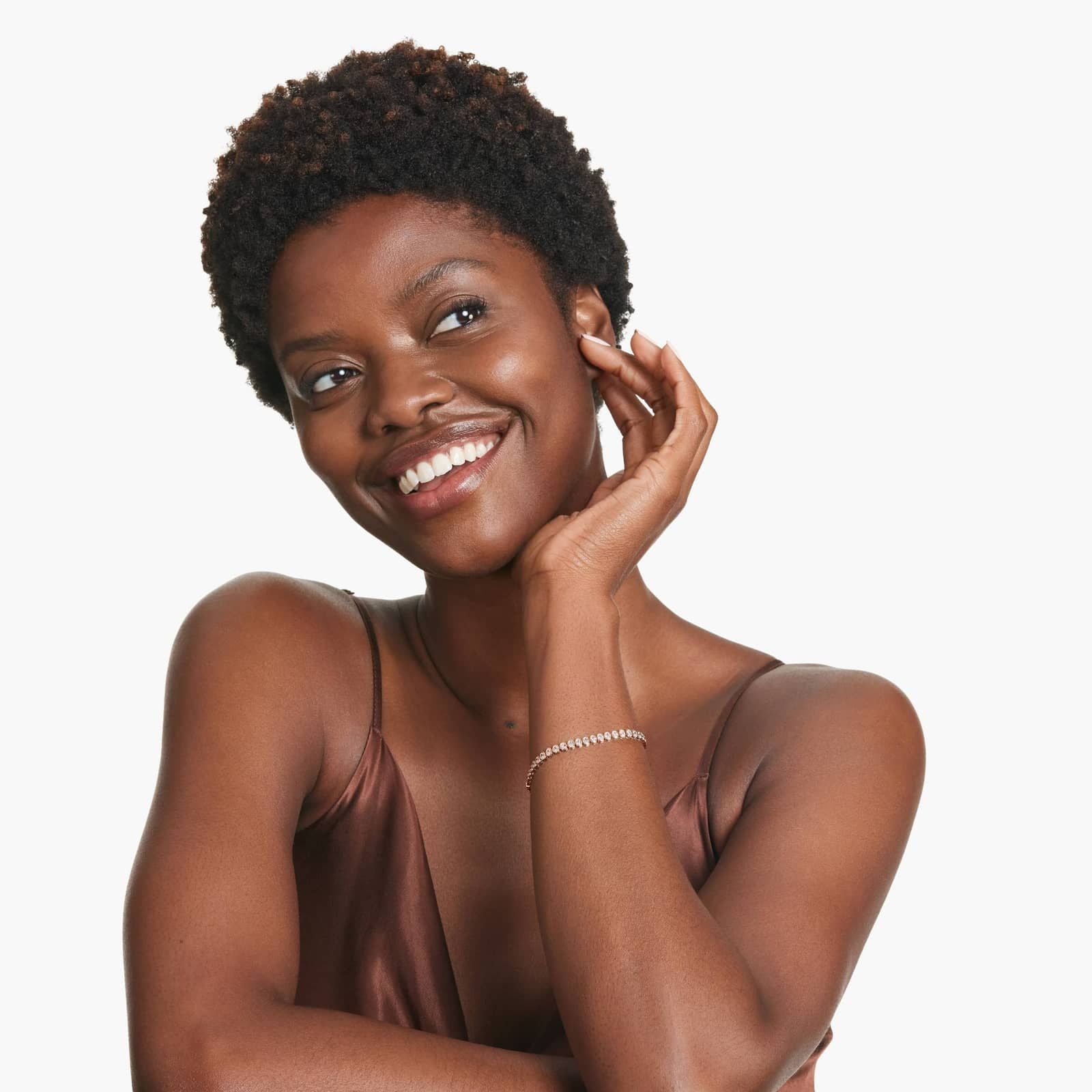 Oval Lab Grown diamond Bezel Tennis Bracelet, EF Color, VS Clarity, IGI Certified