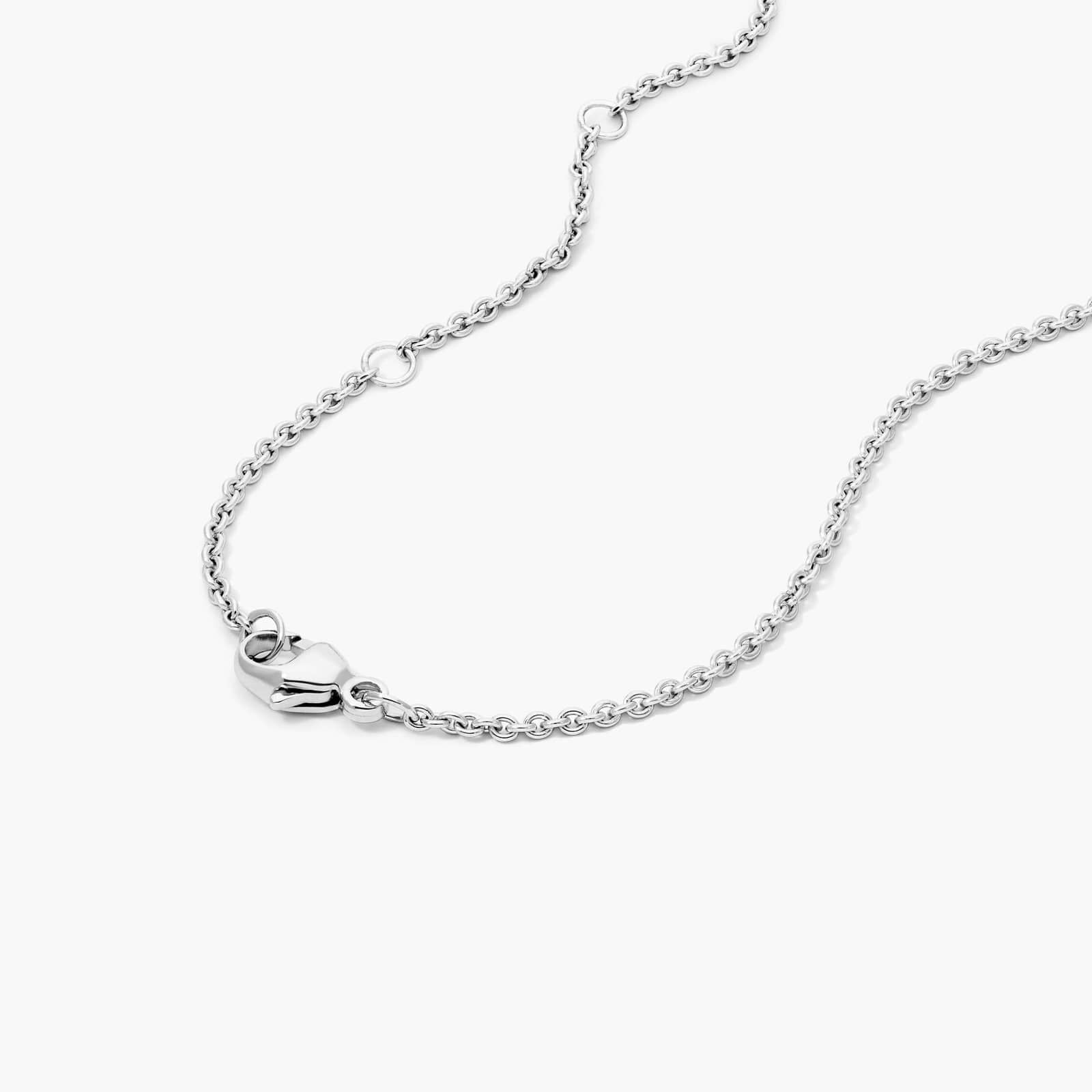 Round Lab Grown Diamond Half Tennis Necklace, EF Color, VS Clarity, IGI Certified