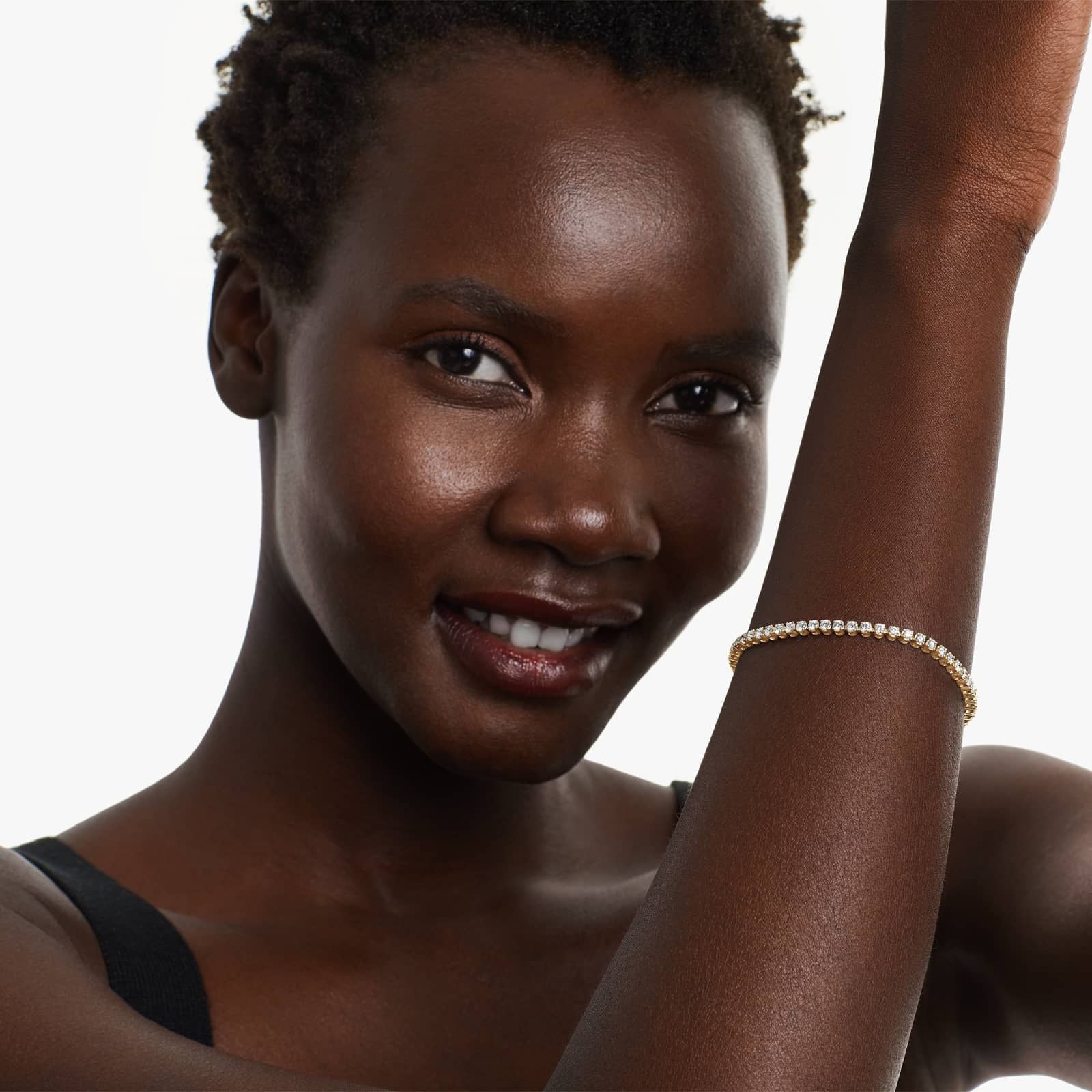 Round Lab grown Diamond Four Prong Tennis Bracelet, EF Color, VS Clarity, IGI Certified