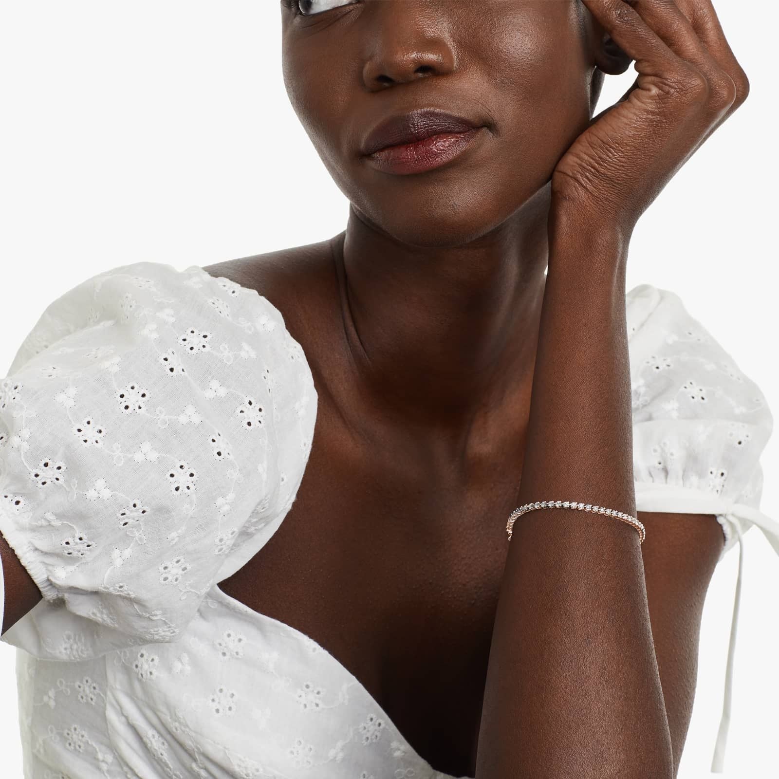 Round Lab grown Diamond Three Prong Tennis Bracelet, EF Color, VS Clarity, IGI Certified