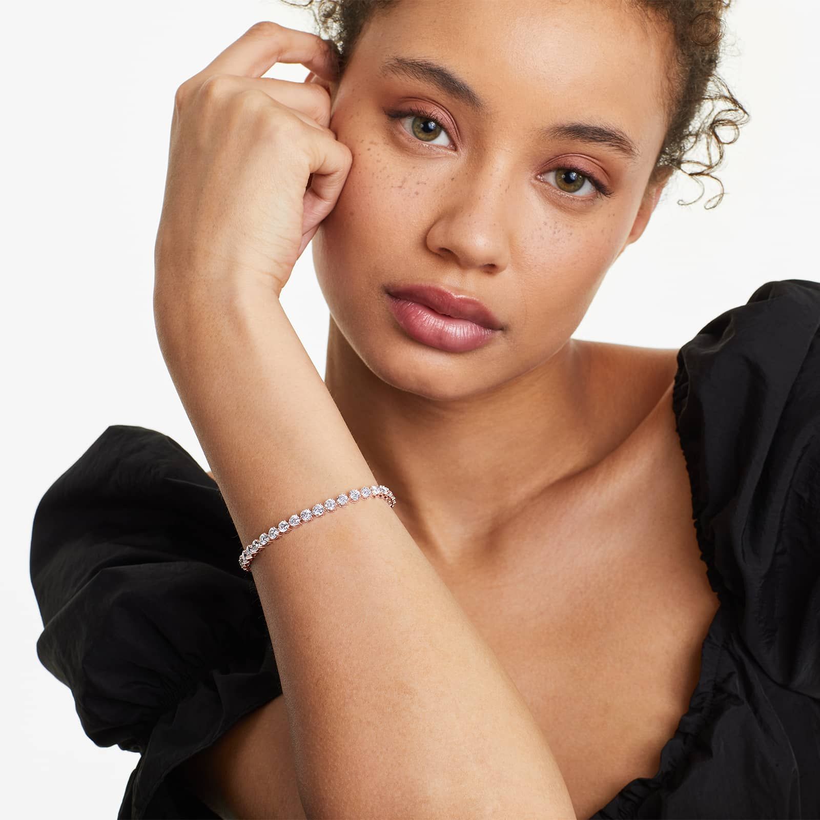 Round Lab grown Diamond Three Prong Tennis Bracelet, EF Color, VS Clarity, IGI Certified