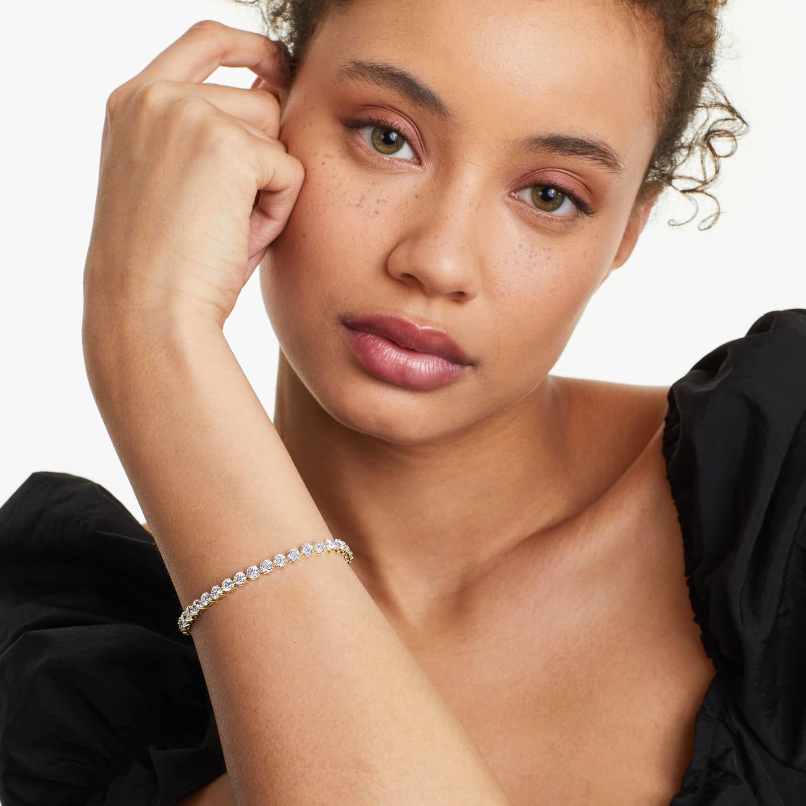 Round Lab grown Diamond Three Prong Tennis Bracelet, EF Color, VS Clarity, IGI Certified