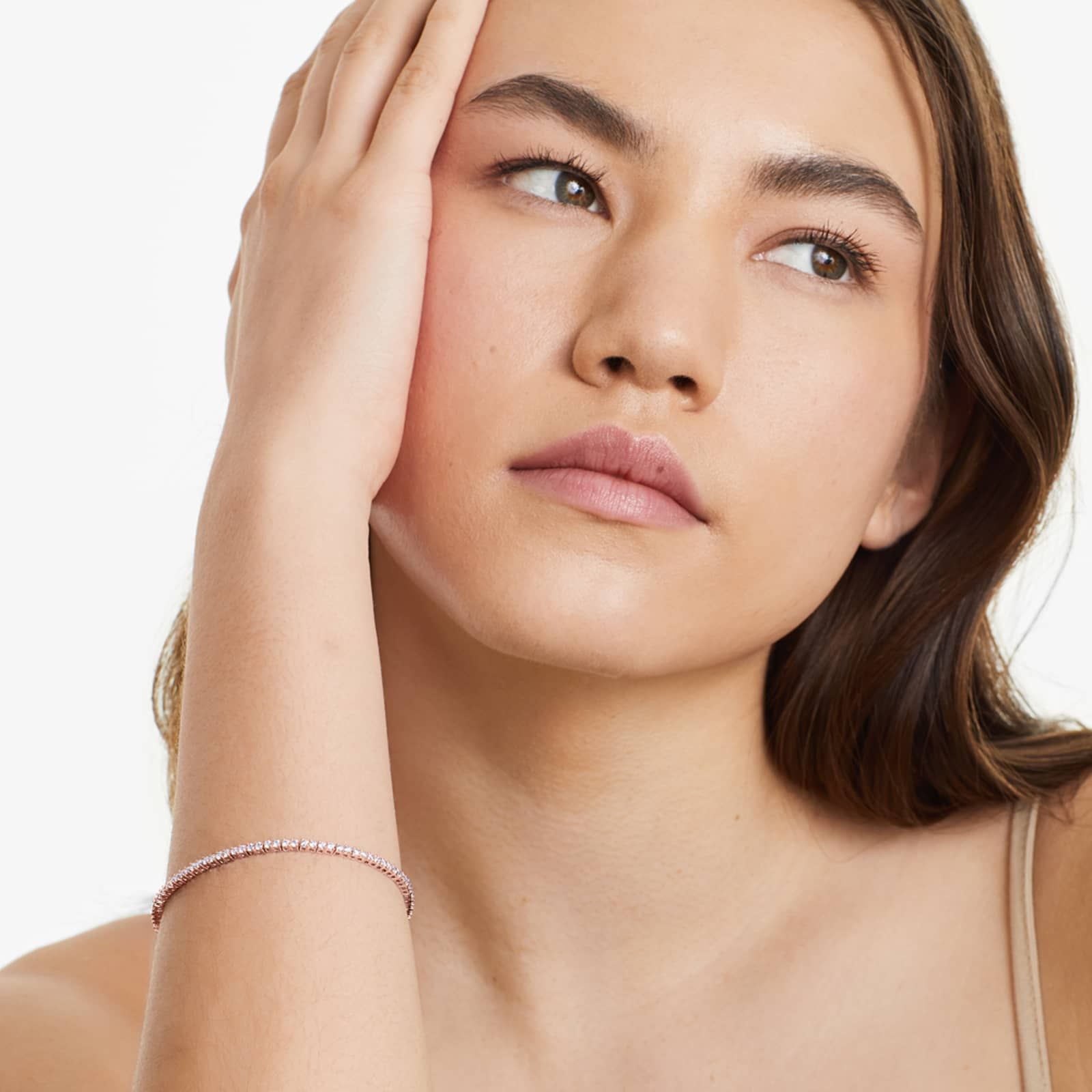 Round Lab Grown Diamond Two Prong Tennis Bracelet, EF Color, VS Clarity, IGI Certificate