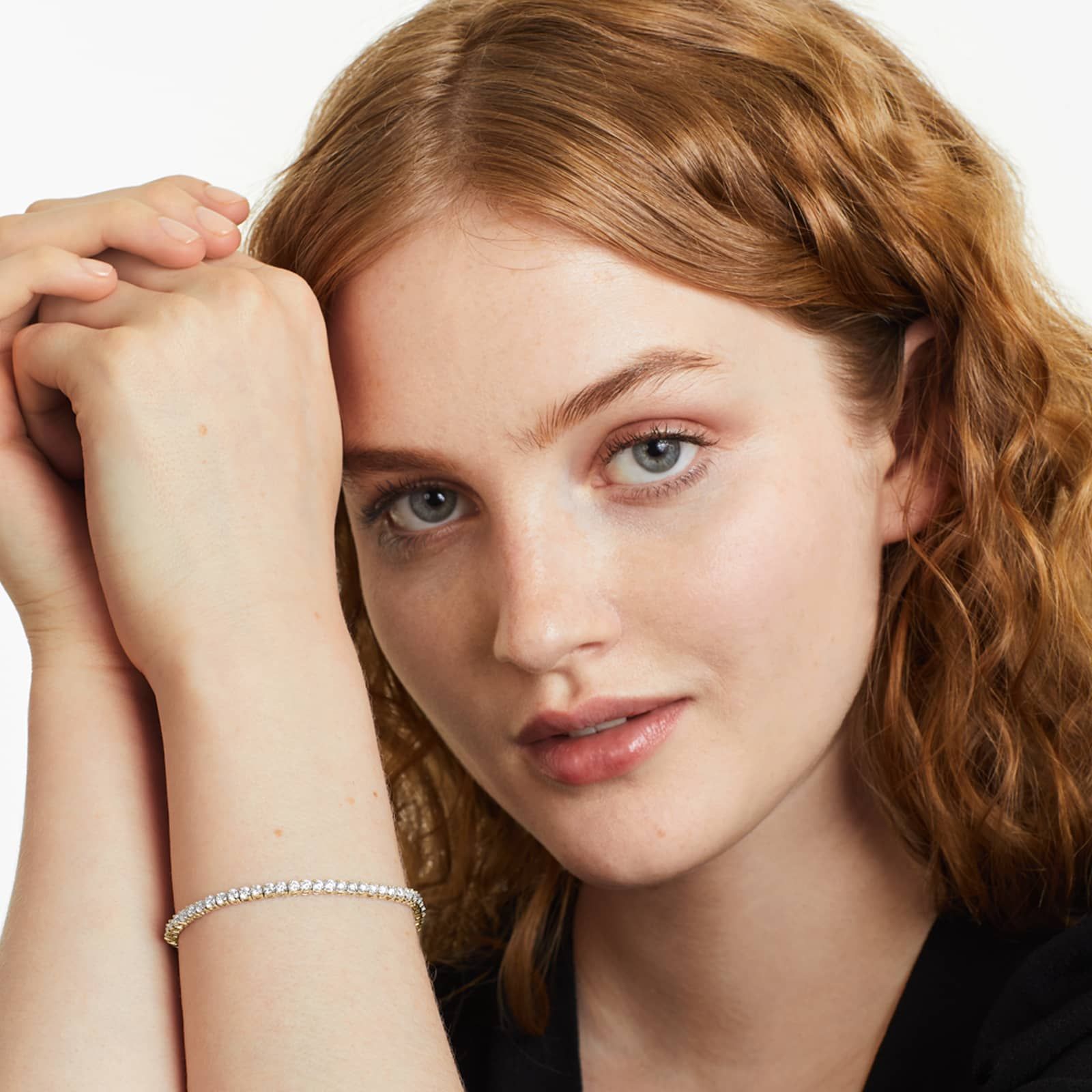 Round Lab Grown Diamond Two Prong Tennis Bracelet, EF Color, VS Clarity, IGI Certificate