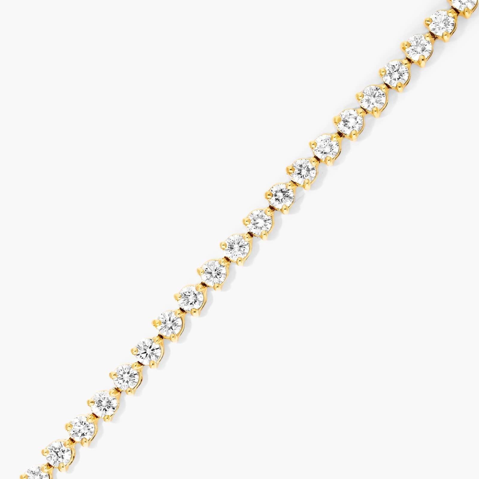 Round Lab Grown Diamond Three Prong Flower Clasp Tennis Bracelet,EF Color, VS Clarity, IGI Certificate