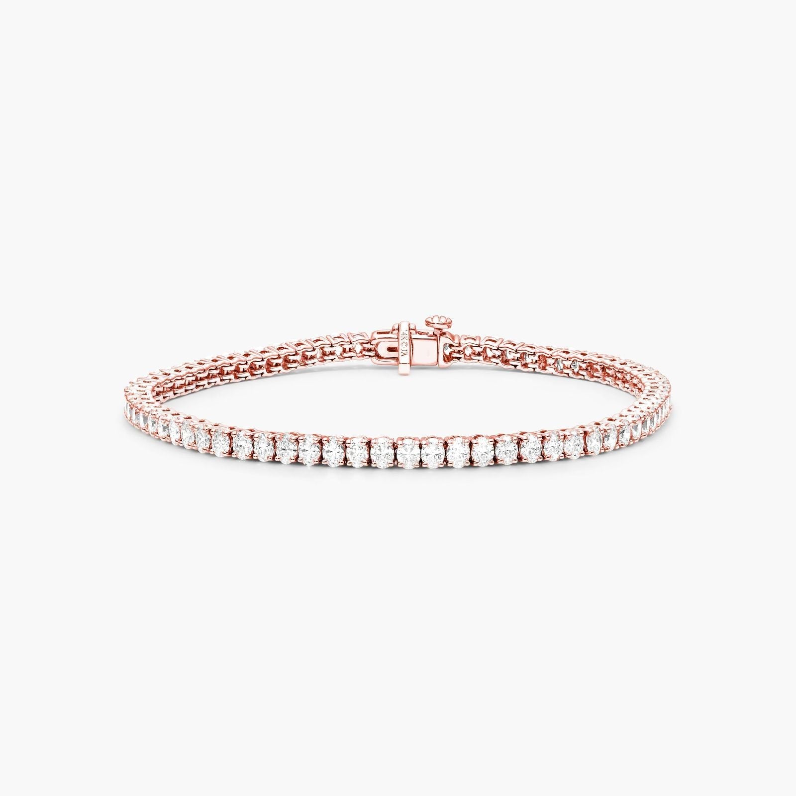 Oval 5 Carat Shape Lab Grown Diamond Tennis Bracelet, EF Color, VS Clarity, IGI Certificate