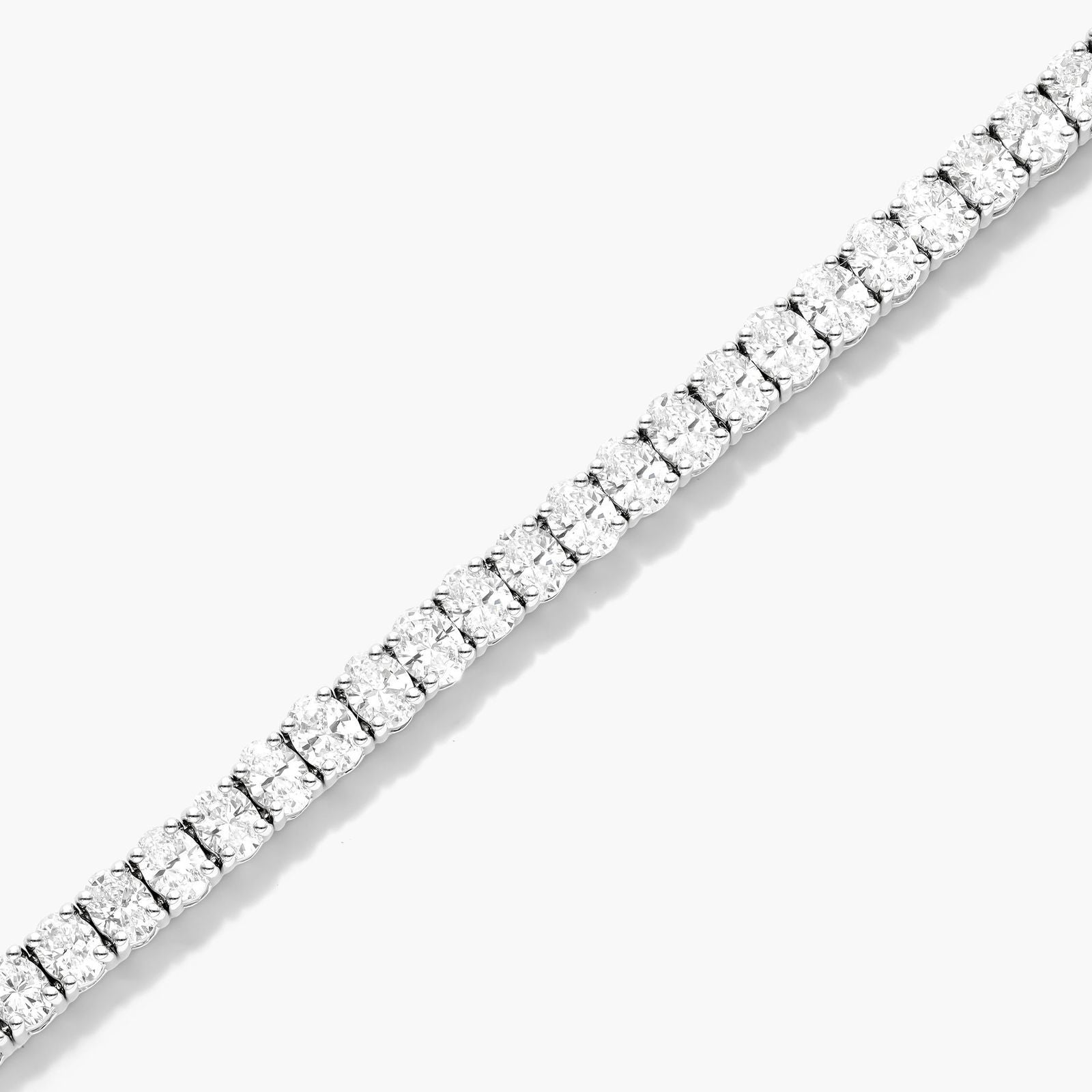 Oval 5 Carat Shape Lab Grown Diamond Tennis Bracelet, EF Color, VS Clarity, IGI Certificate