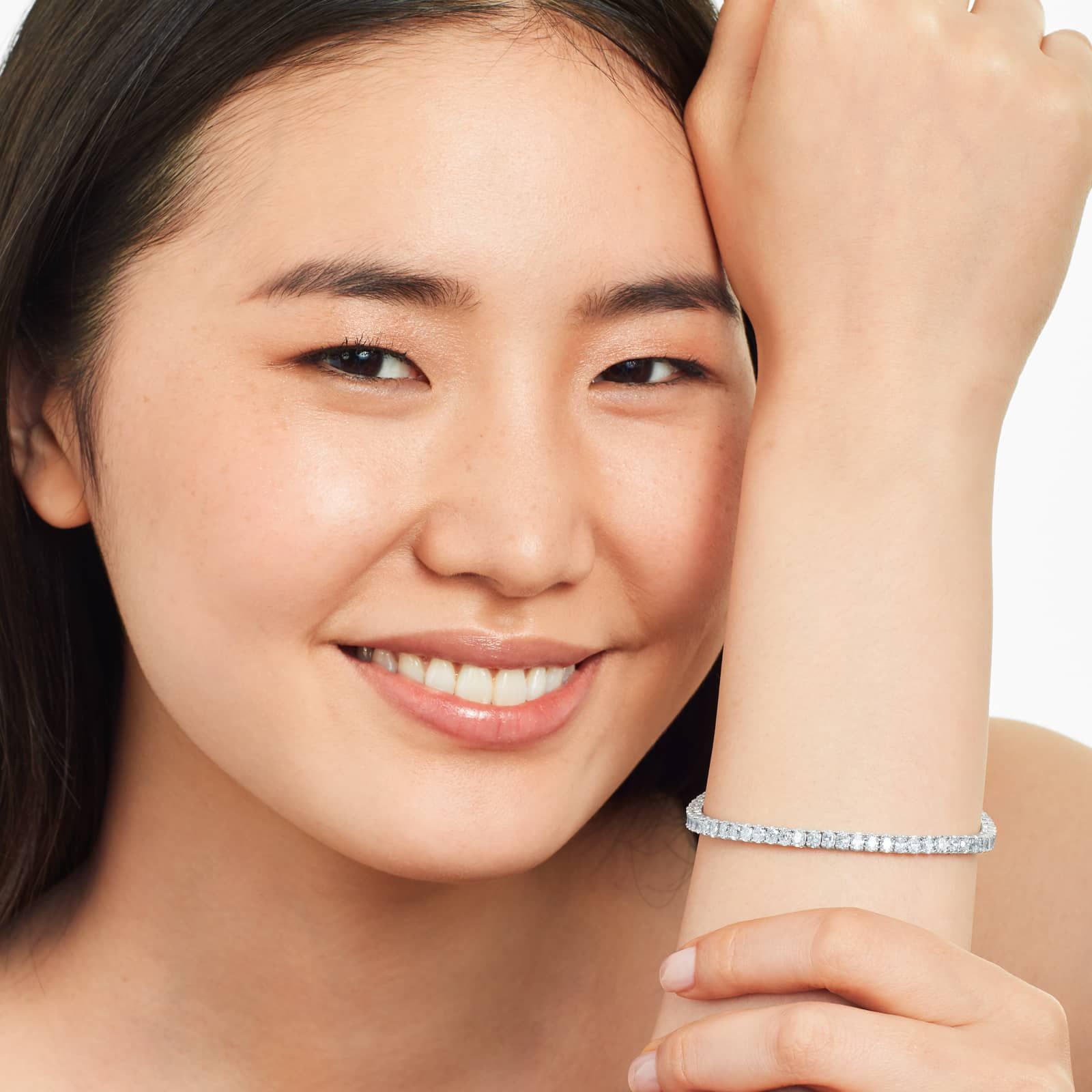 Oval Shape Lab Diamond Tennis Bracelet, EF Color , VS Clarity, IGI Certificate