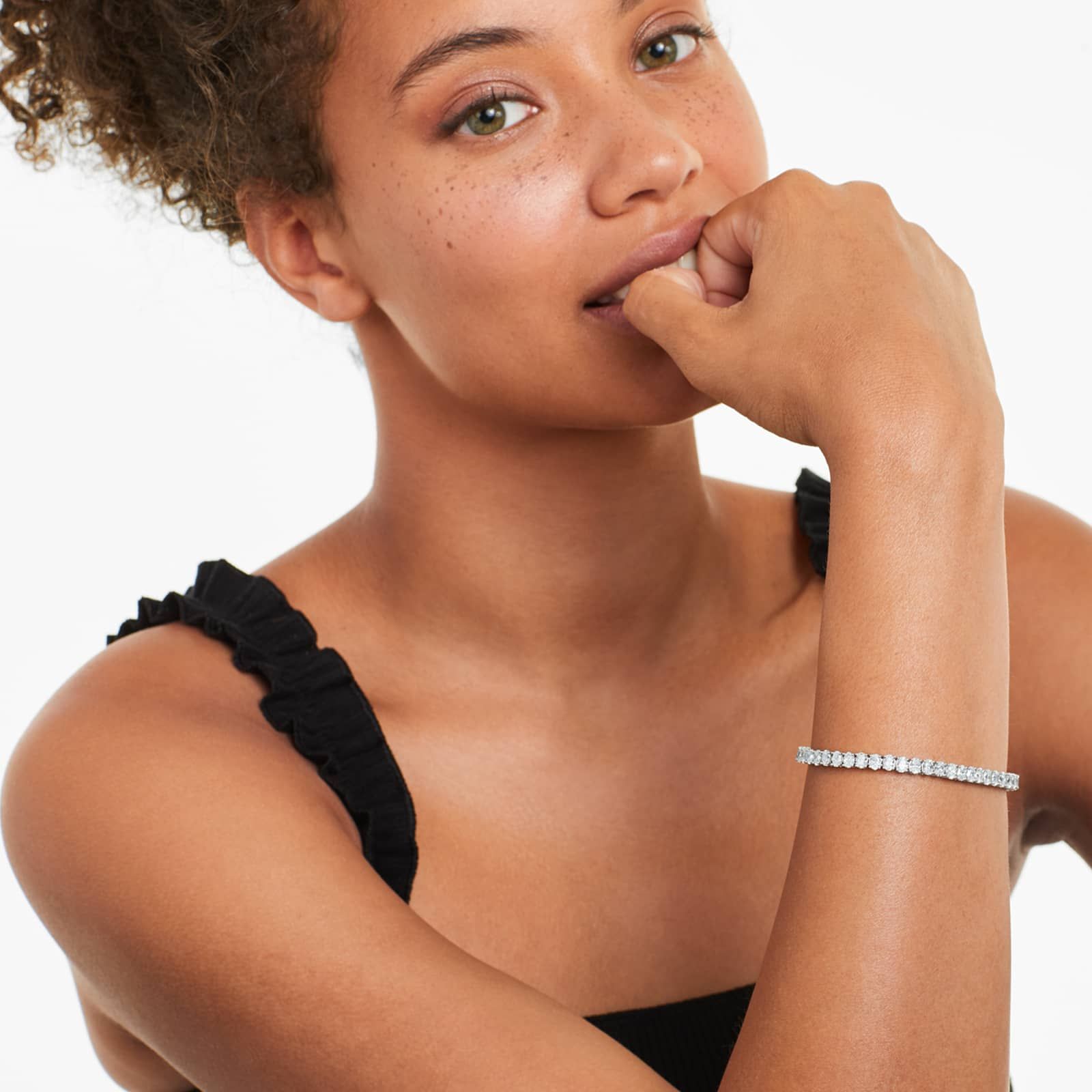 Oval Shape Lab Diamond Tennis Bracelet, EF Color , VS Clarity, IGI Certificate