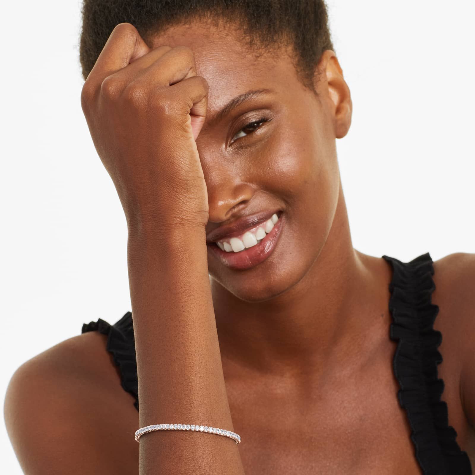 Oval Lab Grown Diamond tennis bracelet, EF Color, VS Clarity, IGI Certified