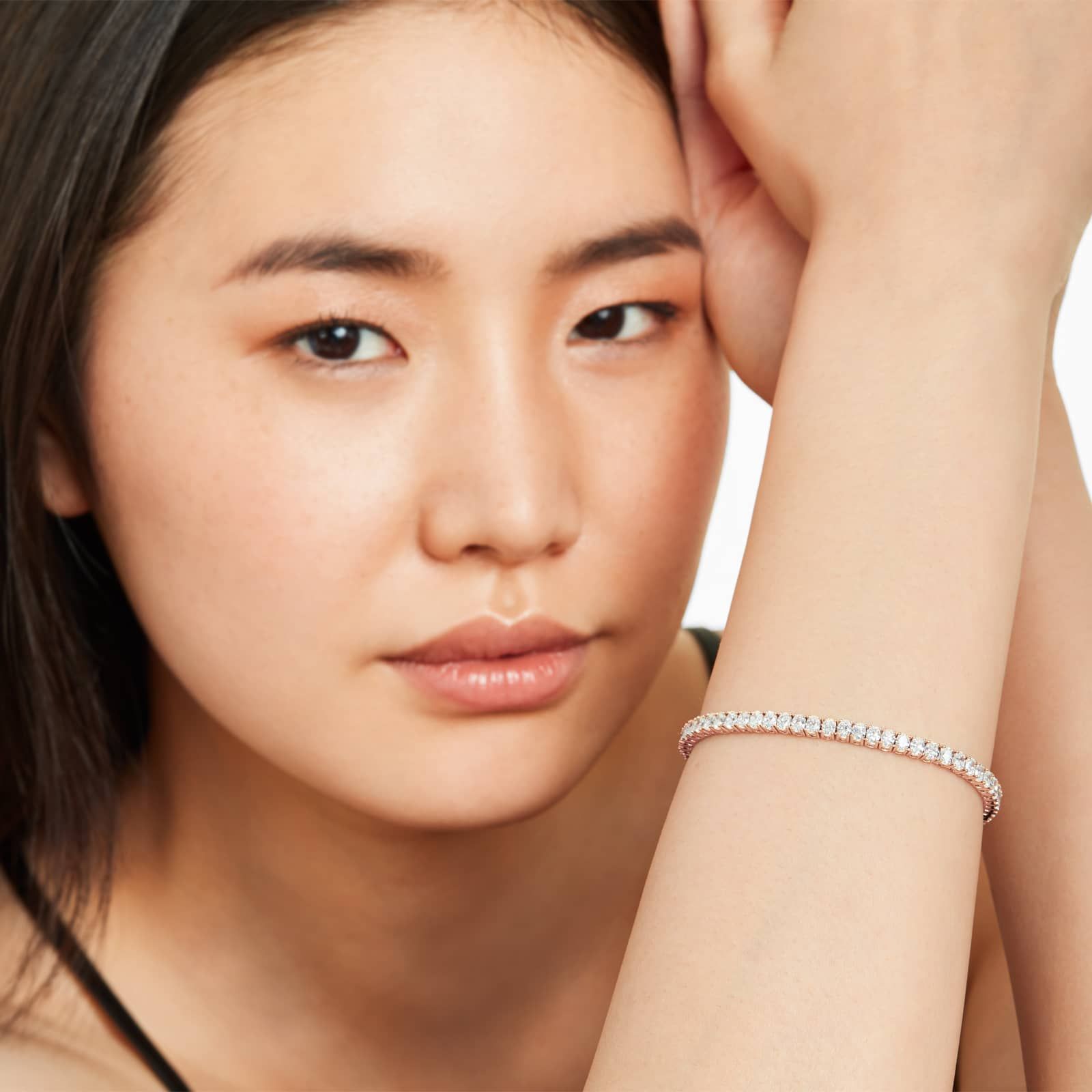 Oval Lab Grown Diamond tennis bracelet, EF Color, VS Clarity, IGI Certified