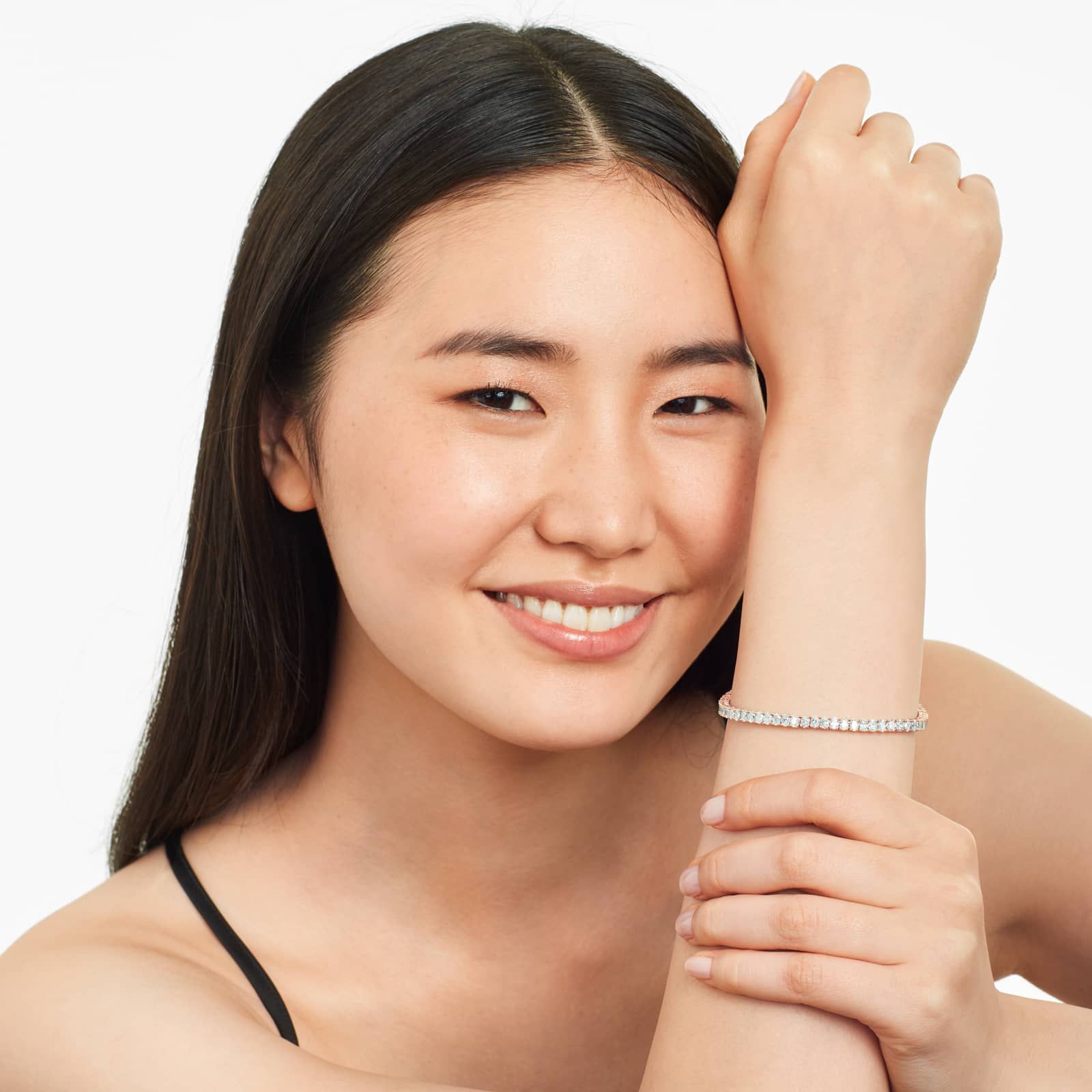 Oval Lab Grown Diamond tennis bracelet, EF Color, VS Clarity, IGI Certified