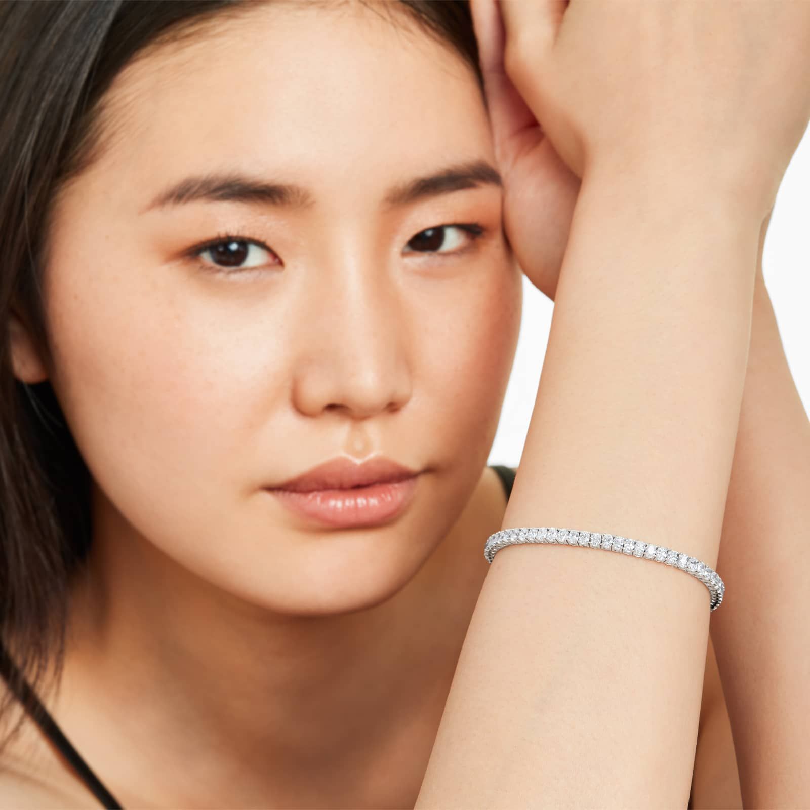 Oval Lab Grown Diamond tennis bracelet, EF Color, VS Clarity, IGI Certified