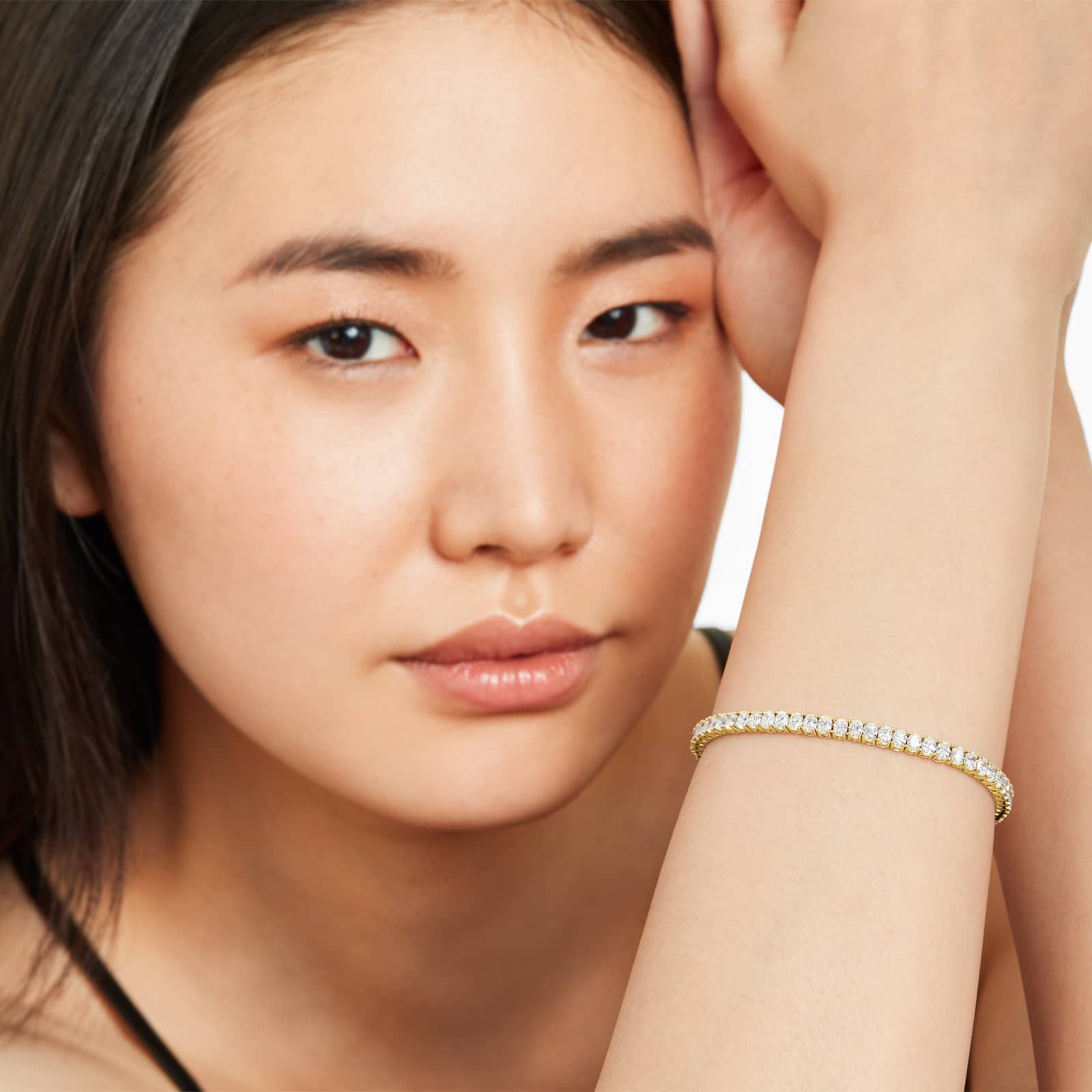 Oval Lab Grown Diamond tennis bracelet, EF Color, VS Clarity, IGI Certified