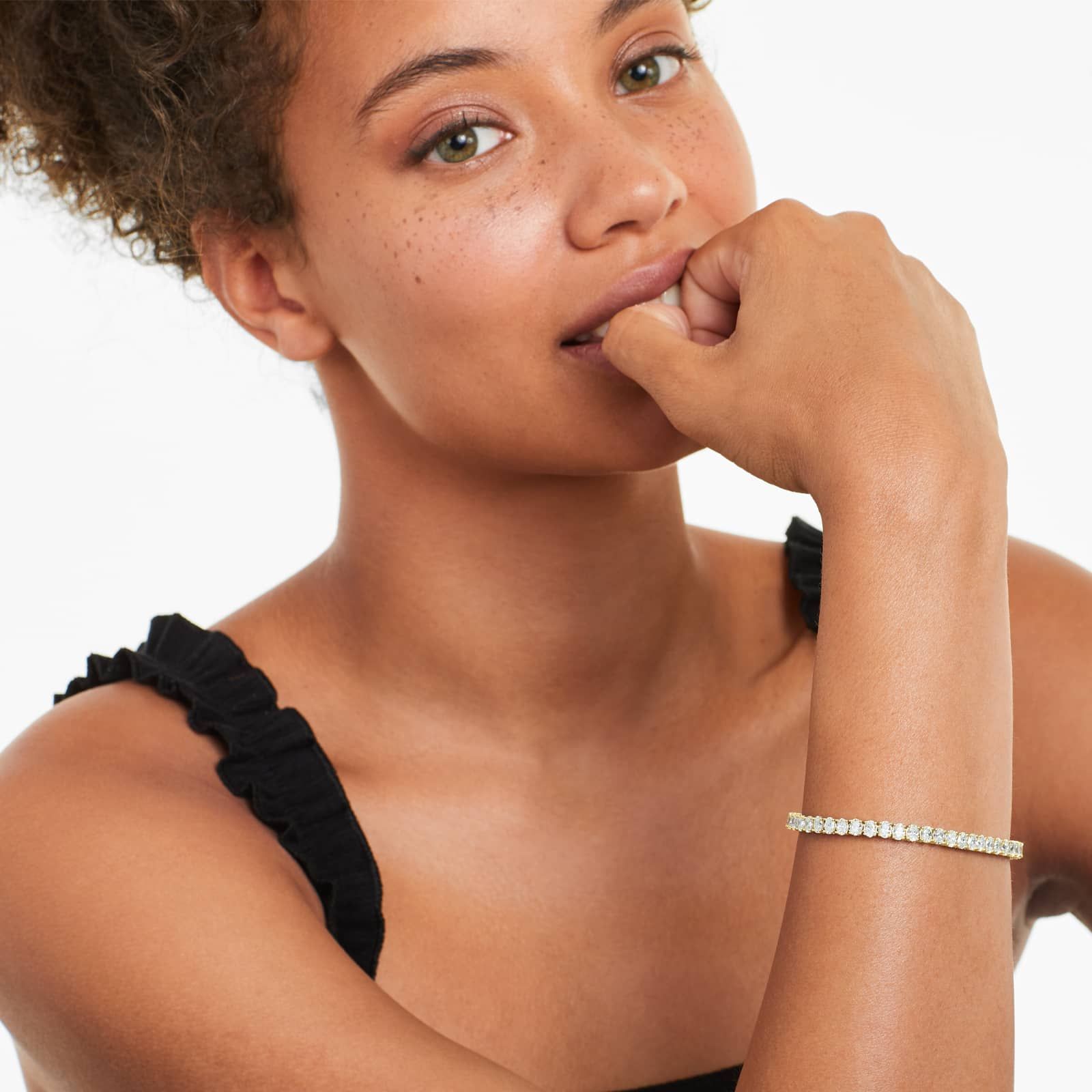 Oval Lab Grown Diamond tennis bracelet, EF Color, VS Clarity, IGI Certified