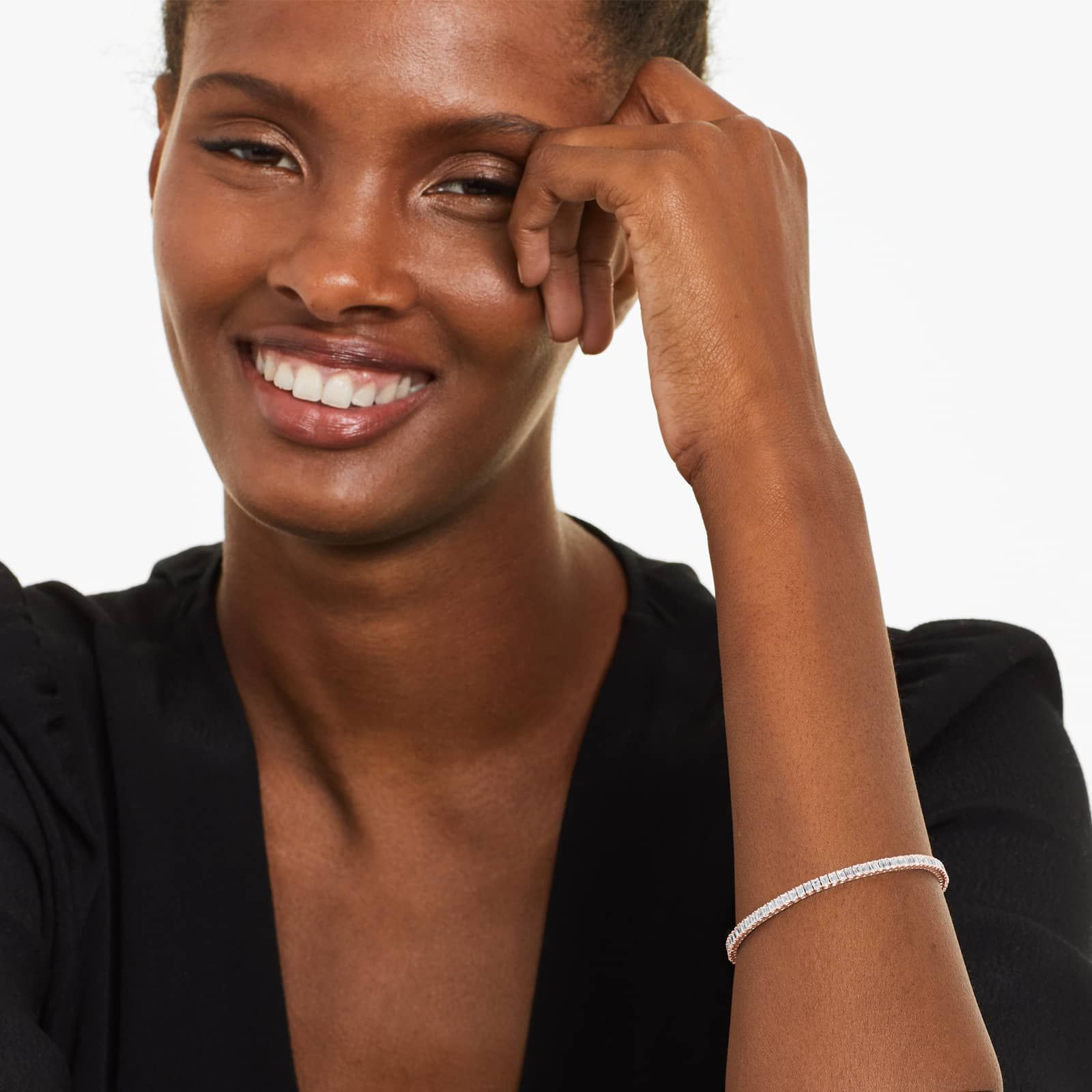 Emerald Lab Grown Diamond Tennis Bracelet, EF Color, VS Clarity, IGI certified