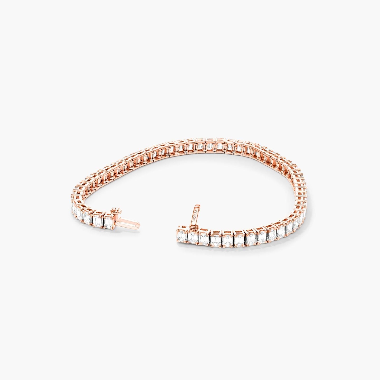 Emerald Lab Grown Diamond Tennis Bracelet, EF Color, VS Clarity, IGI certified