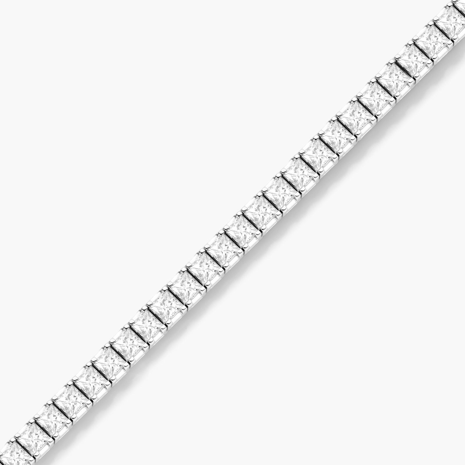 Princess Cut Lab Created Diamond Tennis Bracelet, EF Color, VS Clarity, IGI Certificate