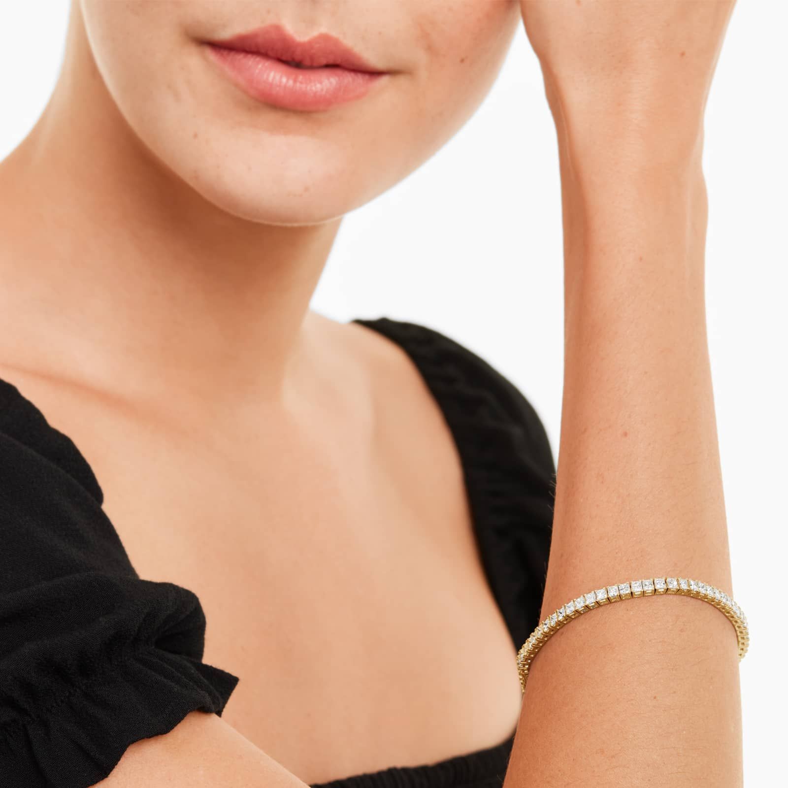 Princess Cut Lab Created Diamond Tennis Bracelet, EF Color, VS Clarity, IGI Certificate