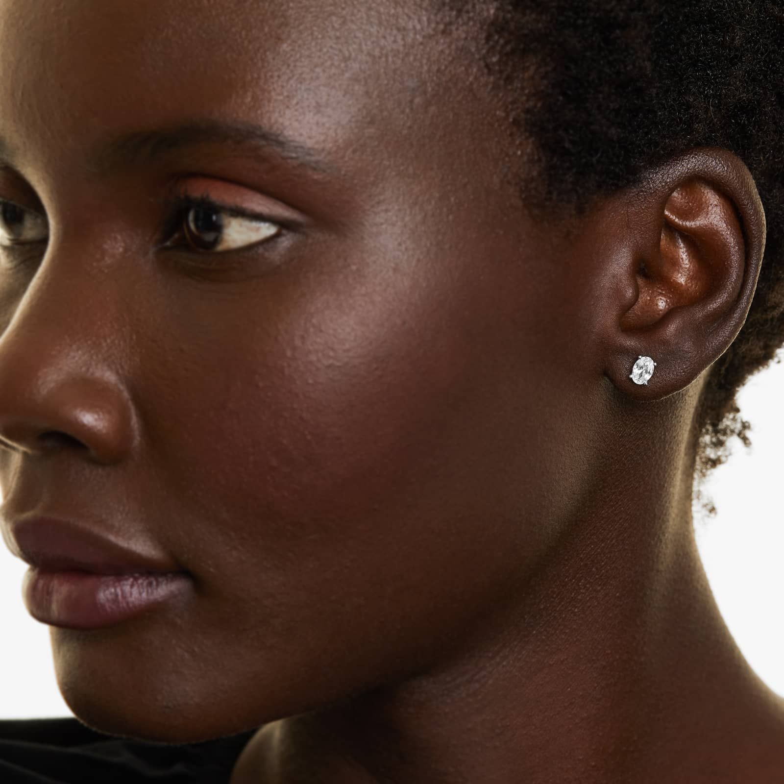 Oval Lab Grown Diamond Push Back Stud Earrings, EF Color, VS Clarity, IGI Certified