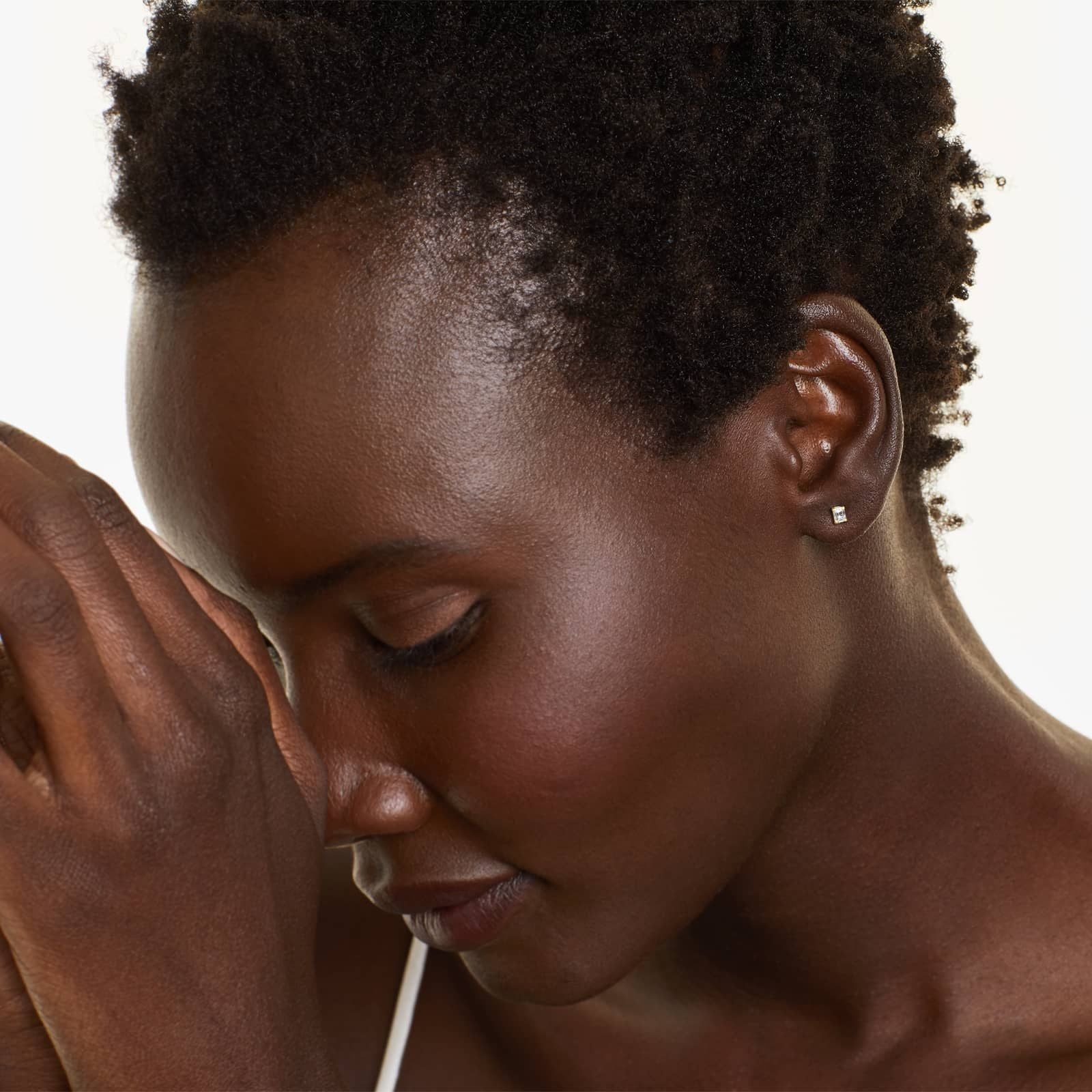 Emerald Lab Grown Diamond Push Back Stud Earrings, EF Color, VS Clarity, IGI Certified