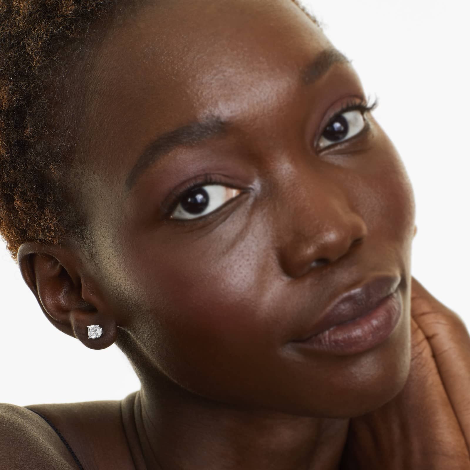 Cushion Shape Diamond Stud Earrings