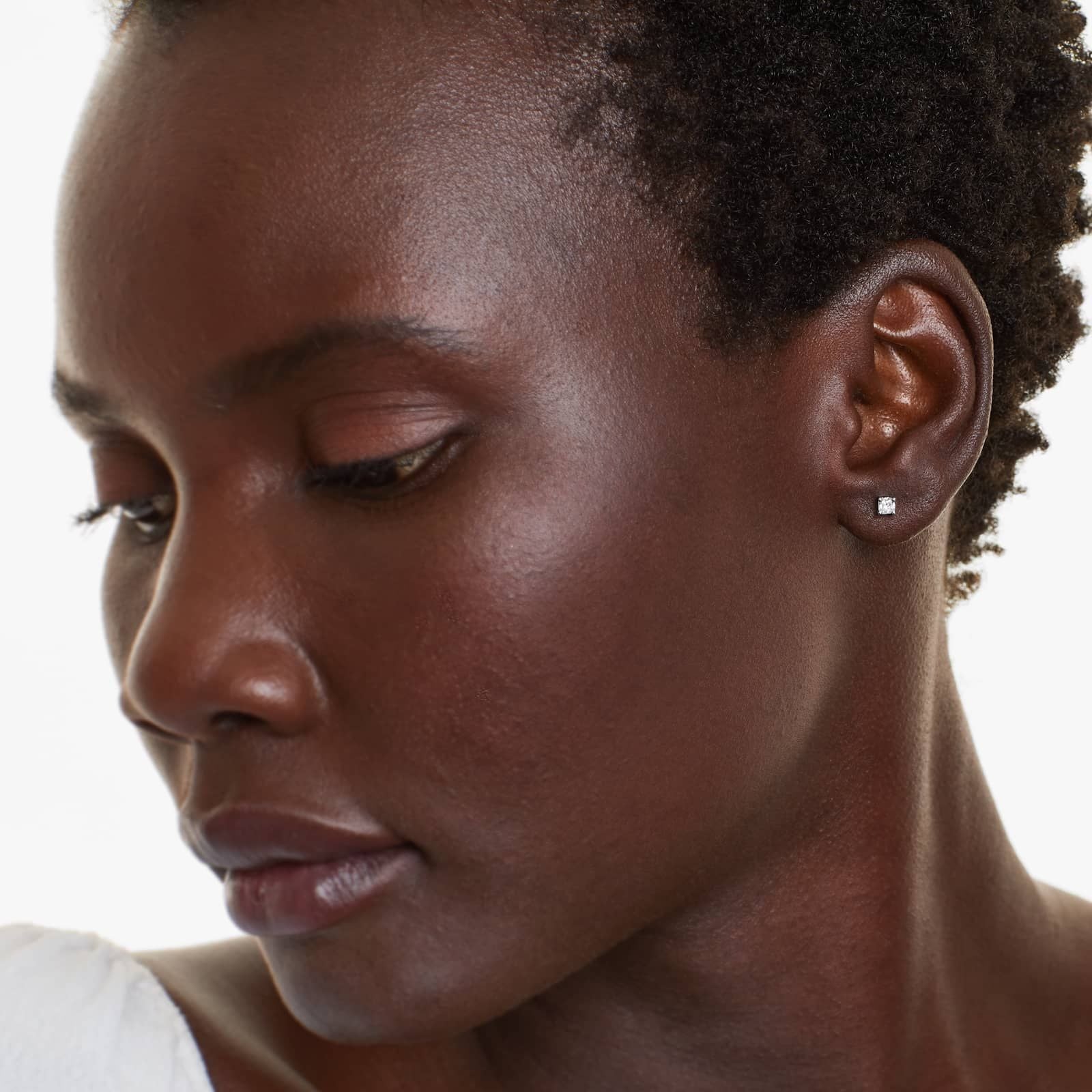 Cushion Lab Created Diamond Push Back Stud Earrings, EF Color, VS Clarity, IGI Certified