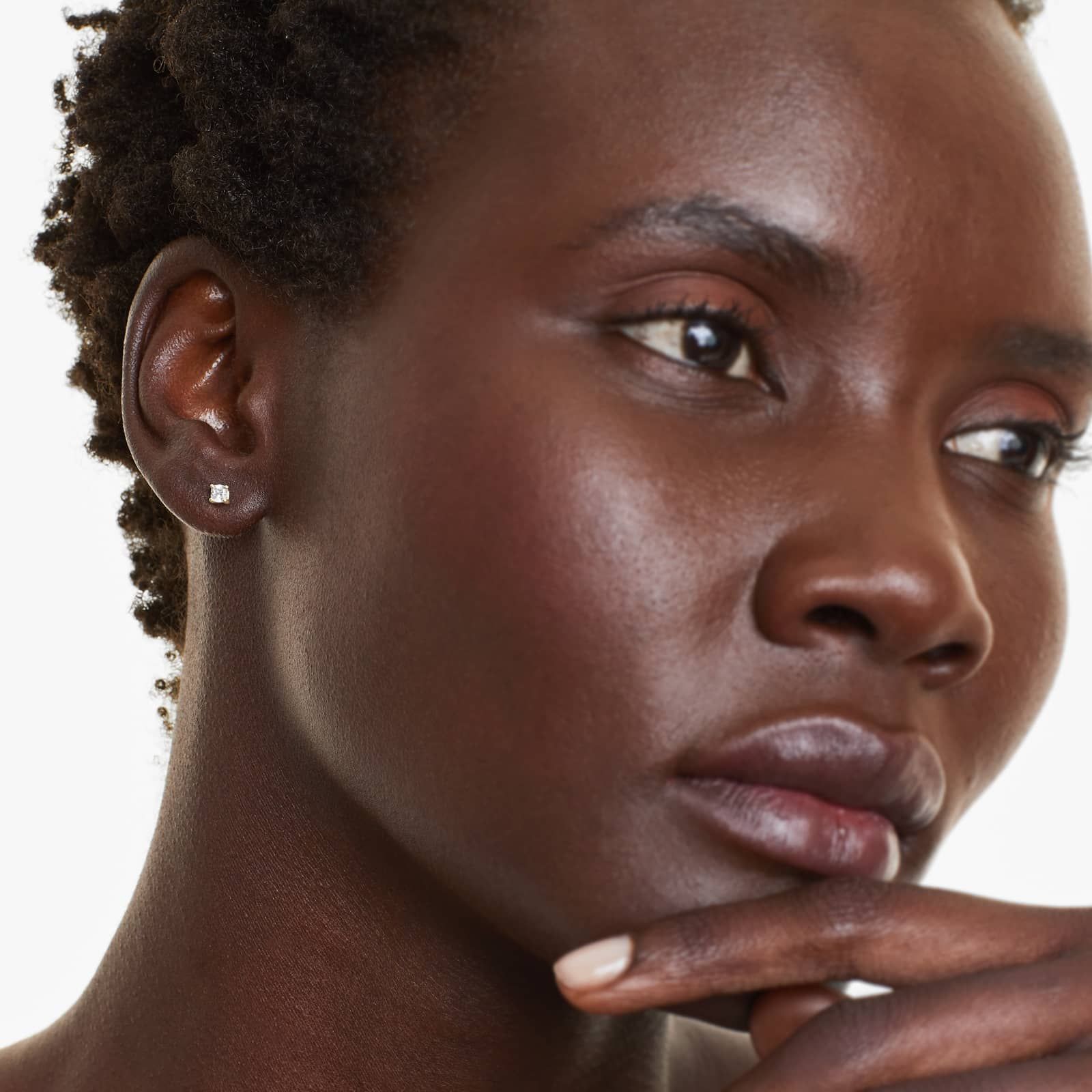 Cushion Lab Created Diamond Push Back Stud Earrings, EF Color, VS Clarity, IGI Certified