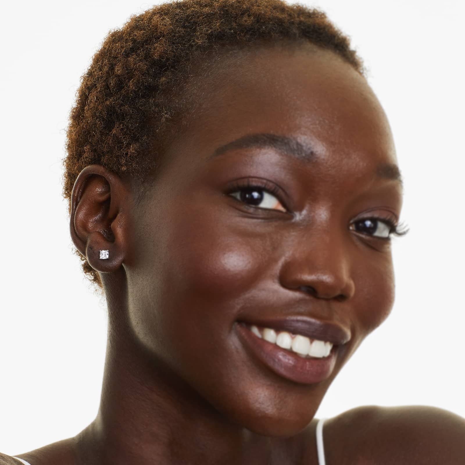 Cushion Lab Created Diamond Push Back Stud Earrings, EF Color, VS Clarity, IGI Certified