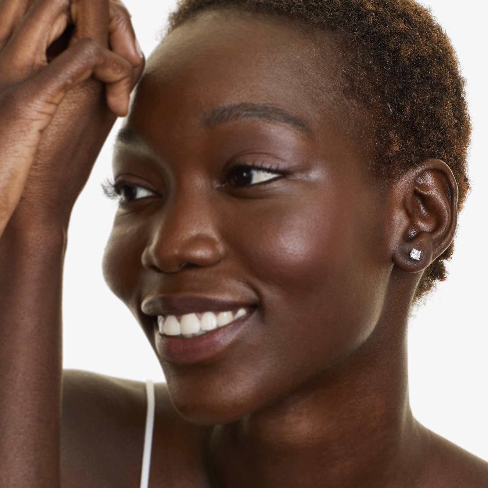 Cushion Lab Created Diamond Push Back Stud Earrings, EF Color, VS Clarity, IGI Certified