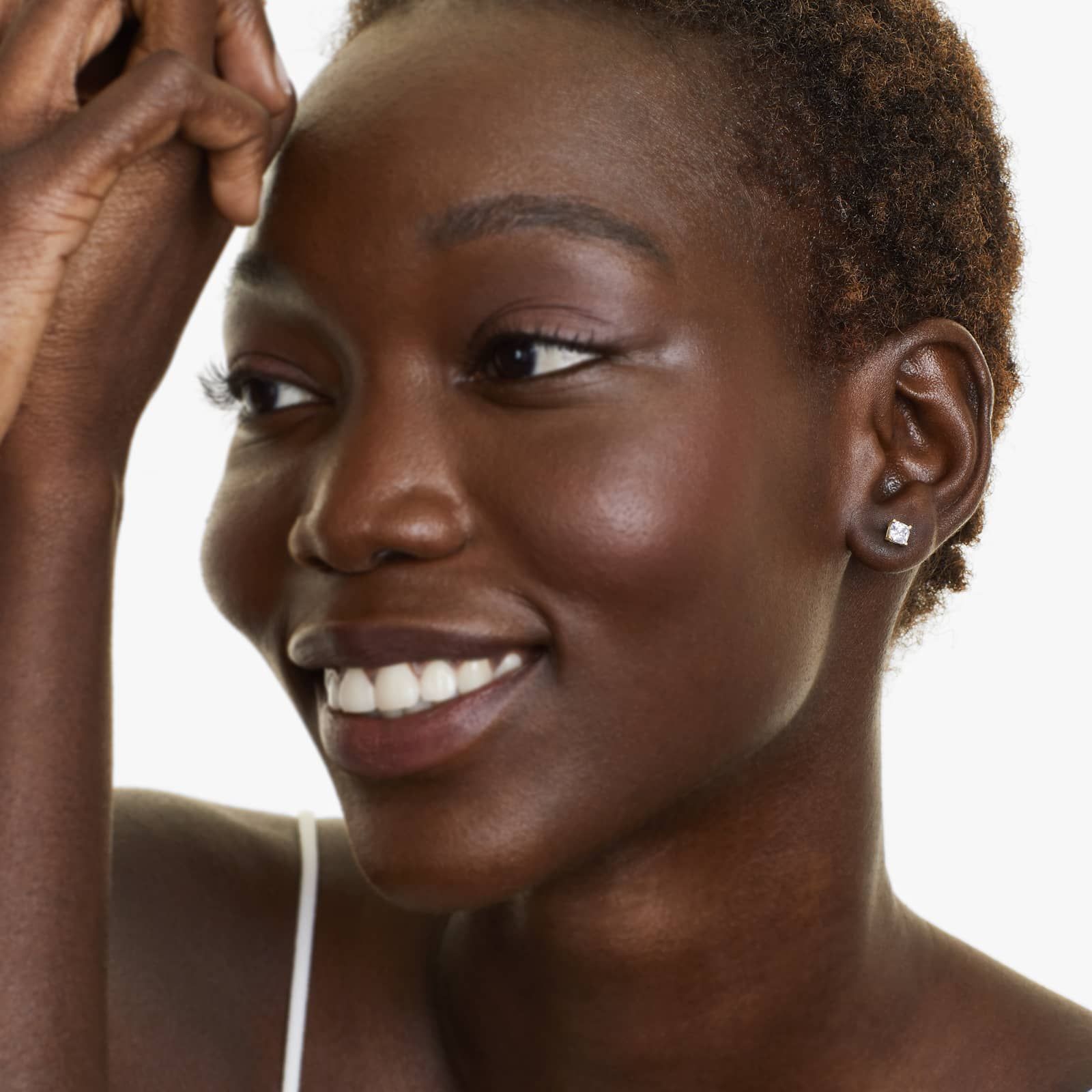 Cushion Lab Created Diamond Push Back Stud Earrings, EF Color, VS Clarity, IGI Certified