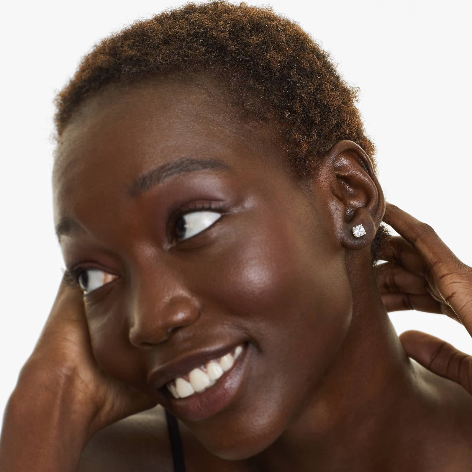 Cushion Lab Created Diamond Push Back Stud Earrings, EF Color, VS Clarity, IGI Certified