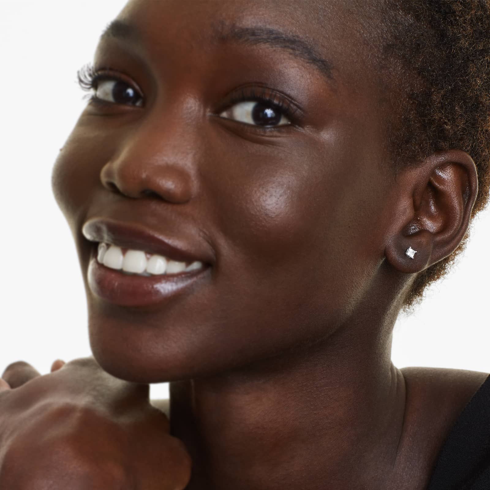 Princess Cut Lab Grown Diamond Push Back Stud Earrings, EF Color, VS Clarity, IGI Certified