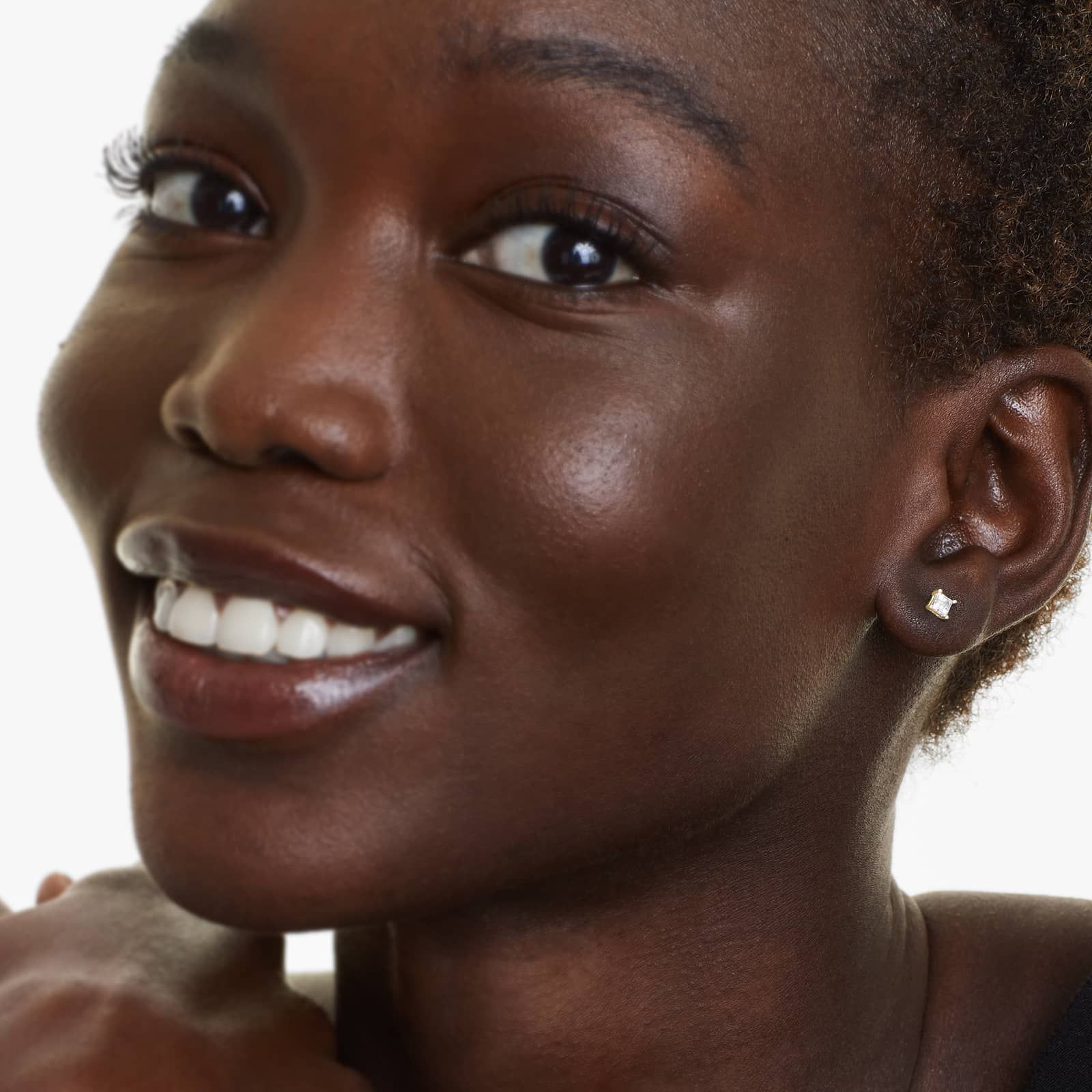 Princess Cut Lab Grown Diamond Push Back Stud Earrings, EF Color, VS Clarity, IGI Certified