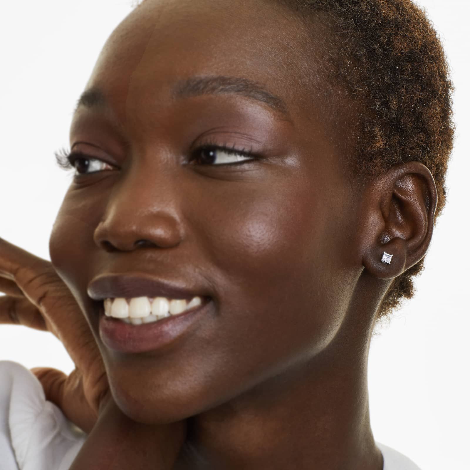 Princess Cut Lab Grown Diamond Push Back Stud Earrings, EF Color, VS Clarity, IGI Certified