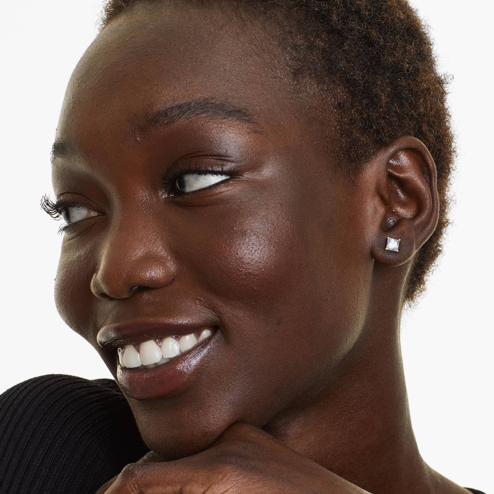 Princess Cut Lab Grown Diamond Push Back Stud Earrings, EF Color, VS Clarity, IGI Certified