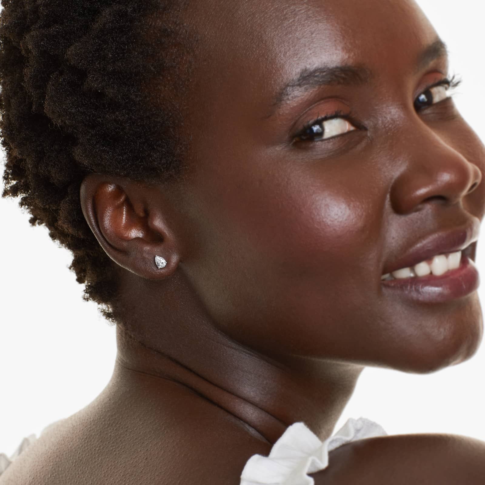 Pear Lab Grown Diamond Push Back Stud Earrings, EF Color, VS Clarity, IGI Certified