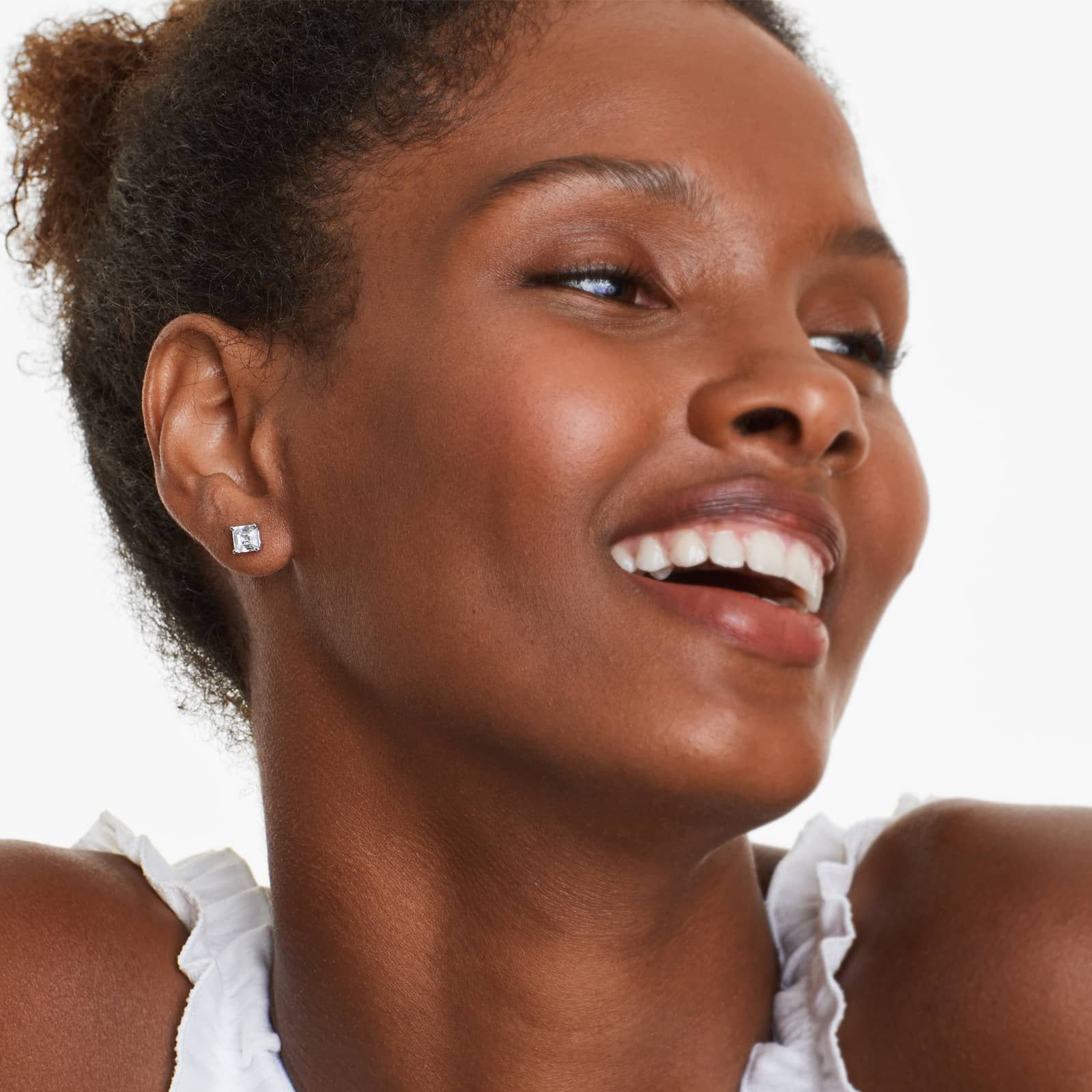 Asscher Cut Diamond Stud Earrings