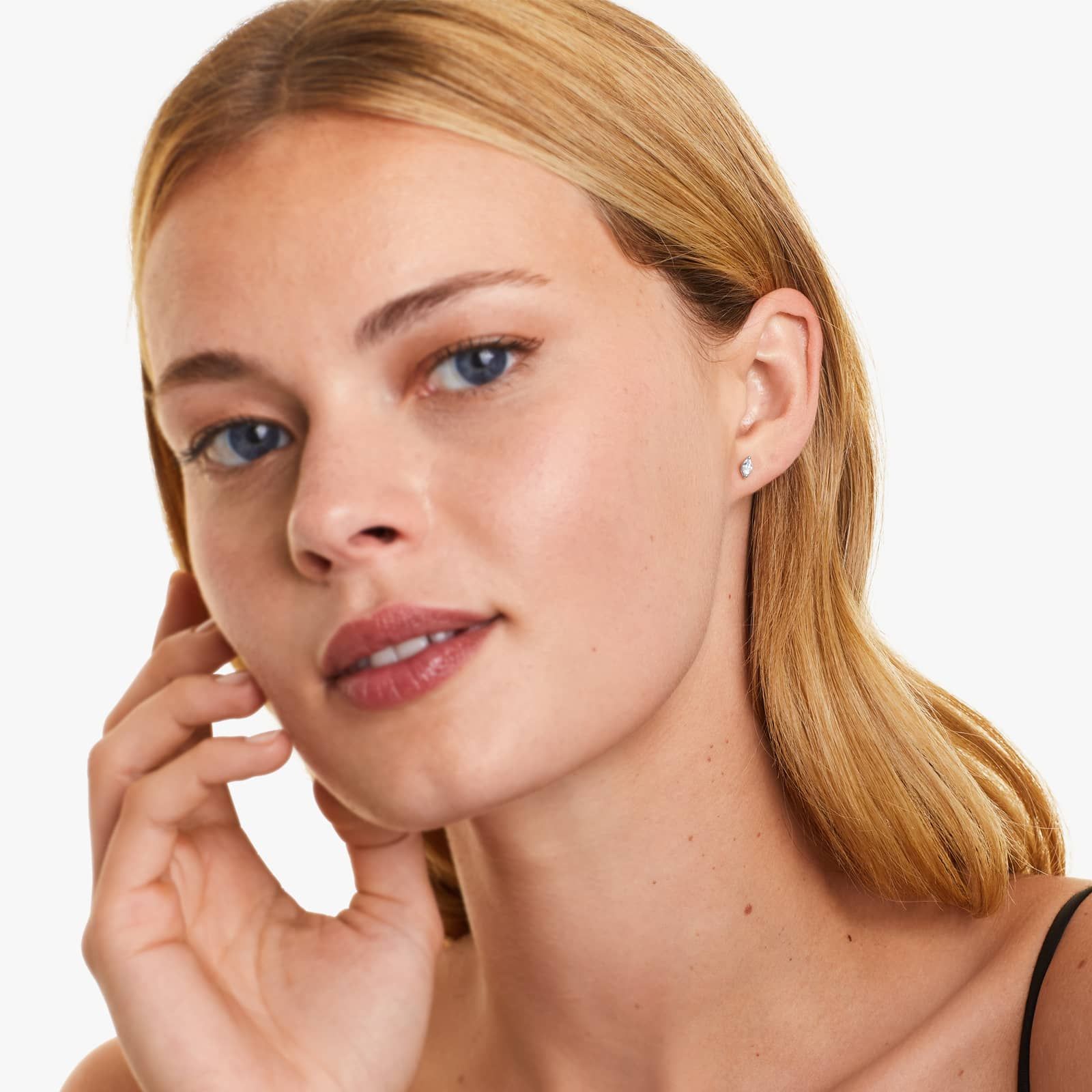 Marquise Lab Grown Diamond Push Back Stud Earrings, EF Color, VS Clarity, IGI Certified