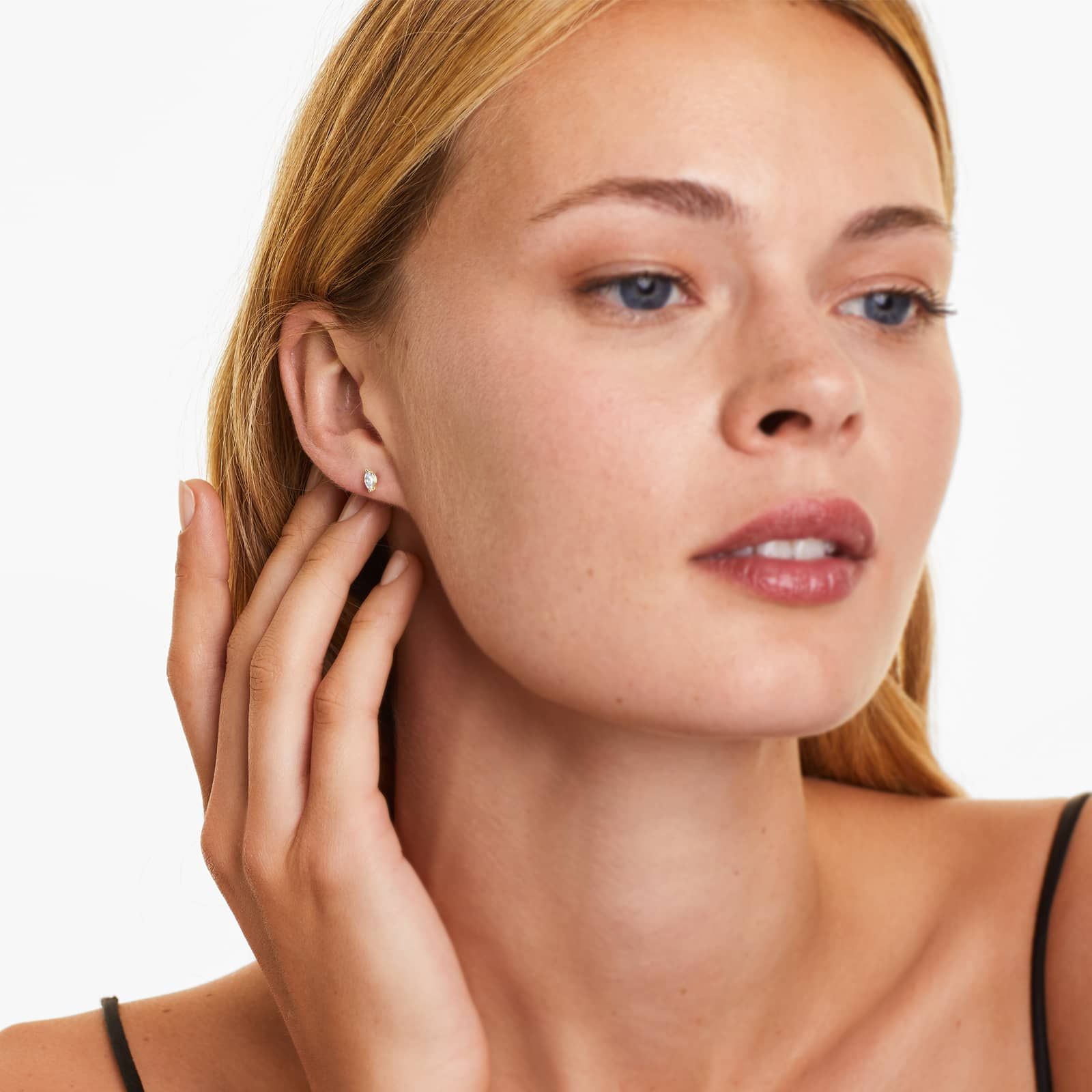 Marquise Lab Grown Diamond Push Back Stud Earrings, EF Color, VS Clarity, IGI Certified