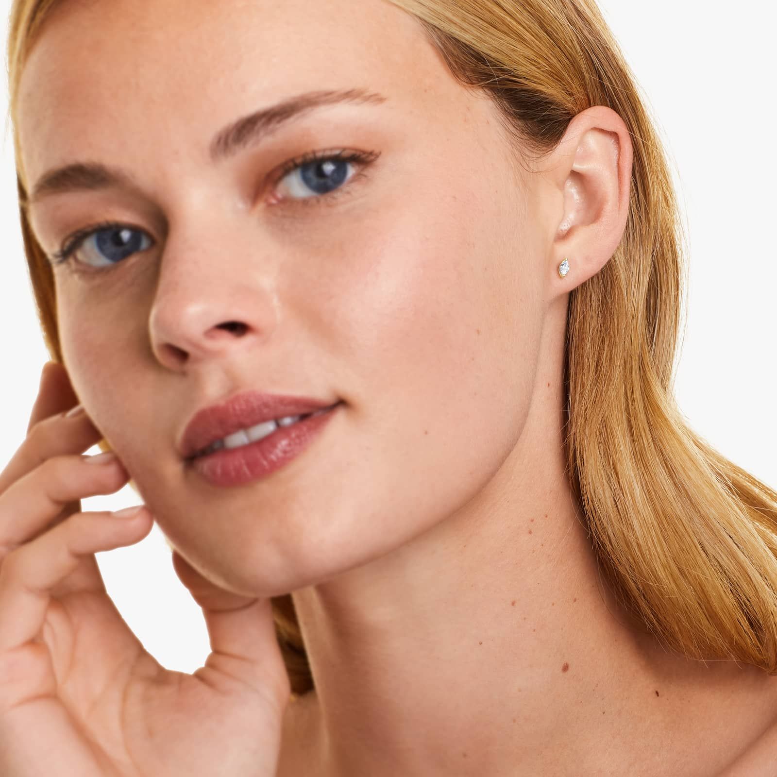 Marquise Lab Grown Diamond Push Back Stud Earrings, EF Color, VS Clarity, IGI Certified