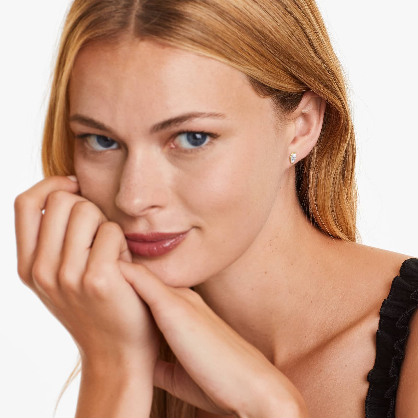 Marquise Lab Grown Diamond Push Back Stud Earrings, EF Color, VS Clarity, IGI Certified