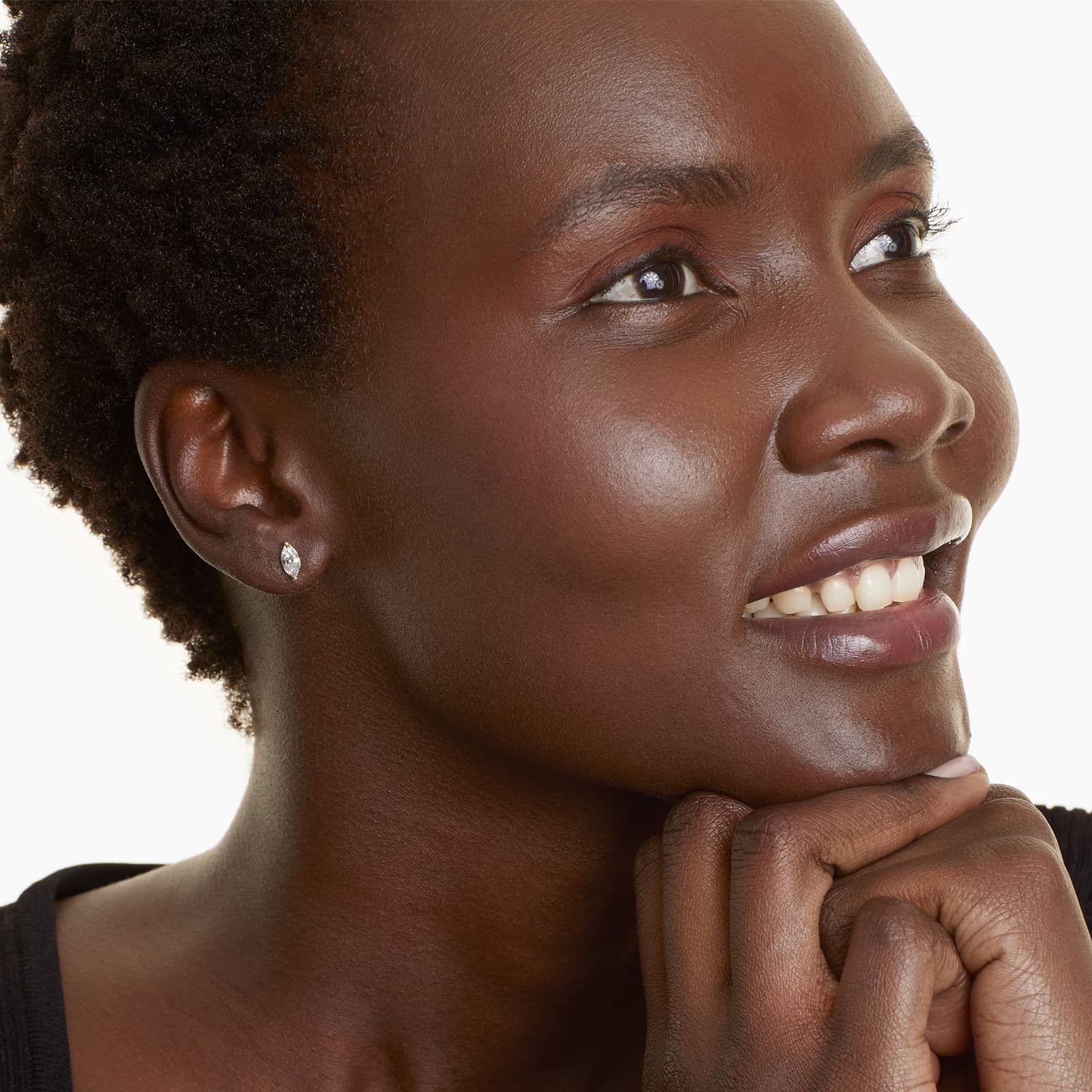 Marquise Lab Grown Diamond Push Back Stud Earrings, EF Color, VS Clarity, IGI Certified